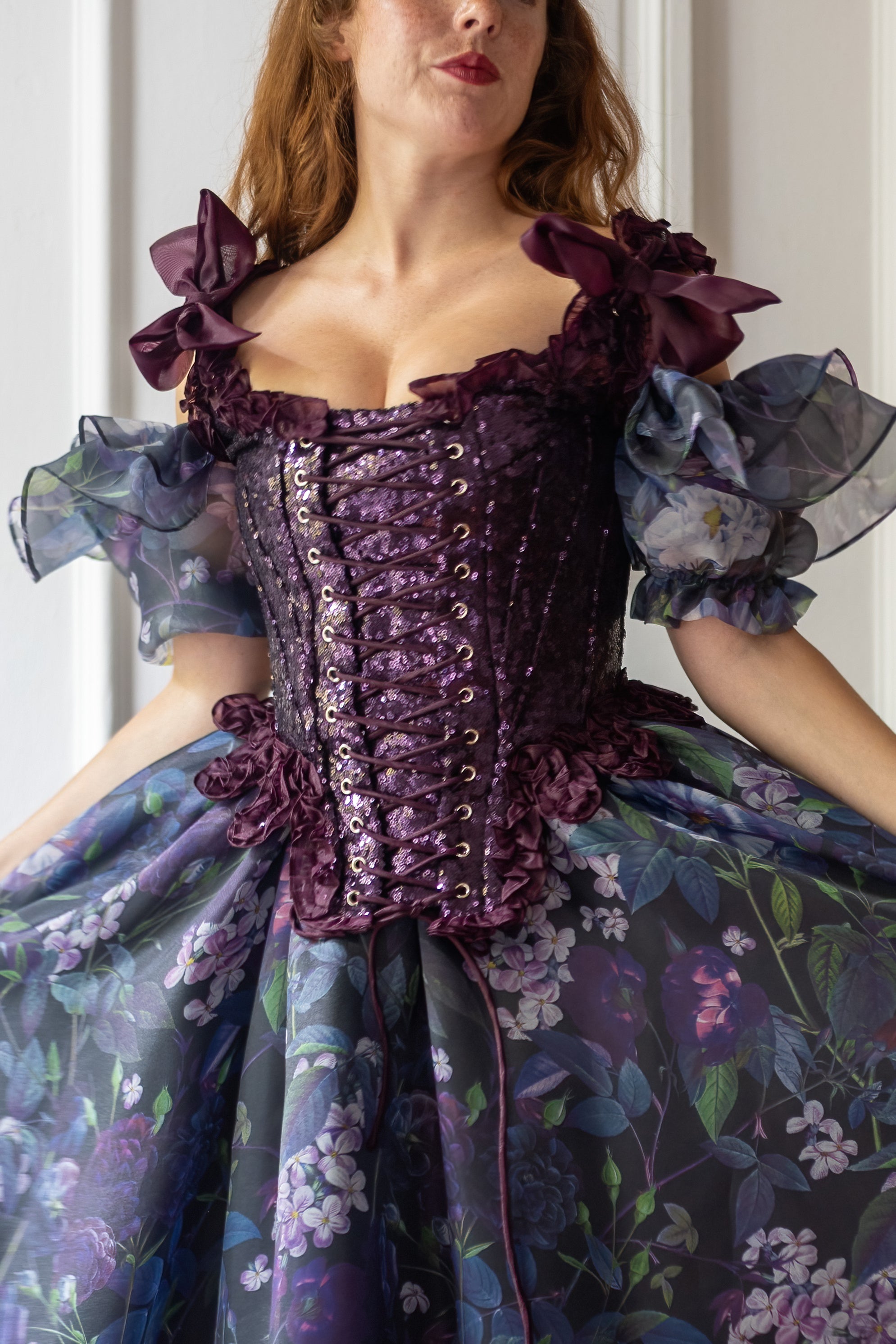 Amethyst Pompadour Corset