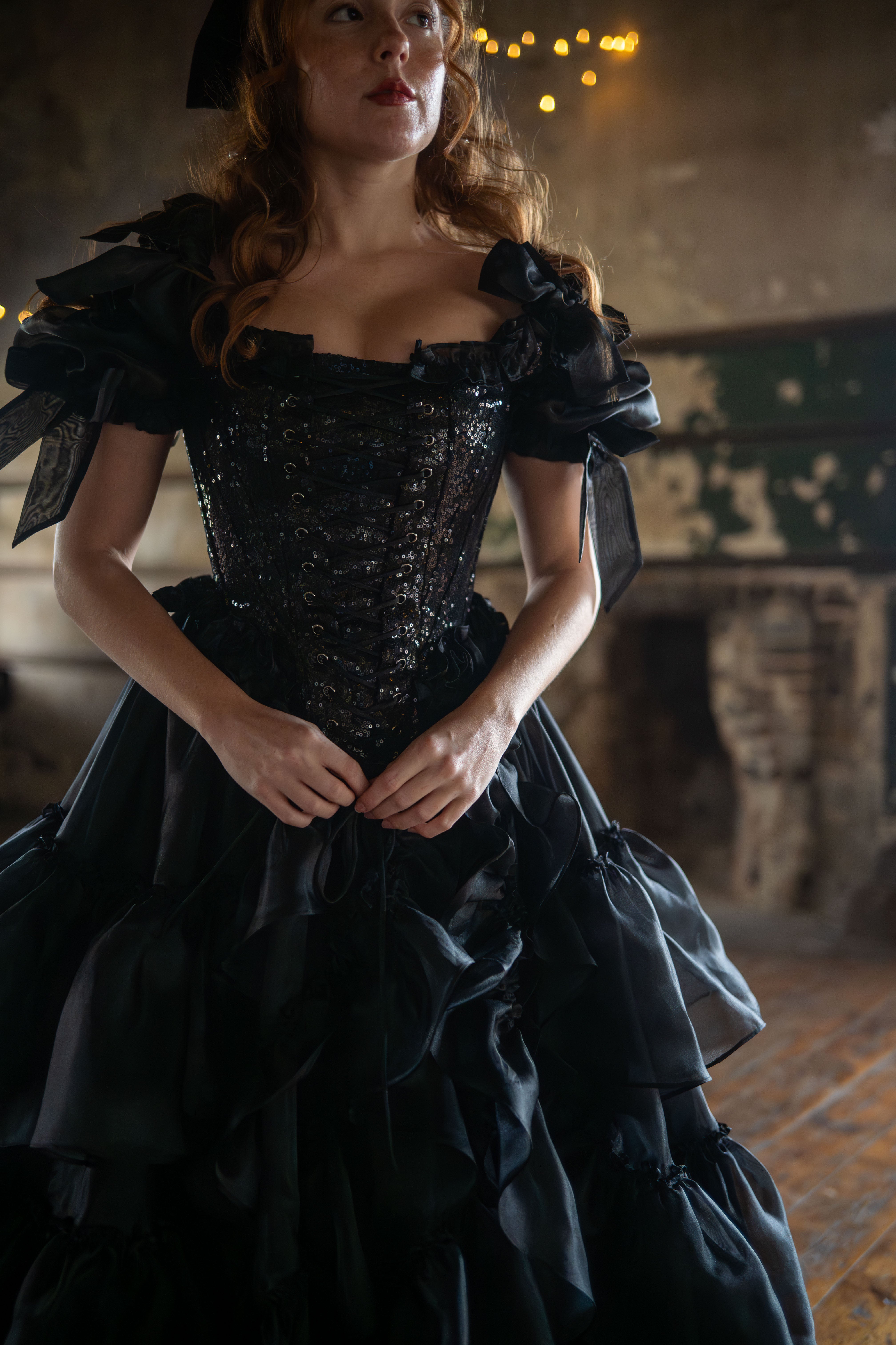 Black Pearl Pompadour Corset