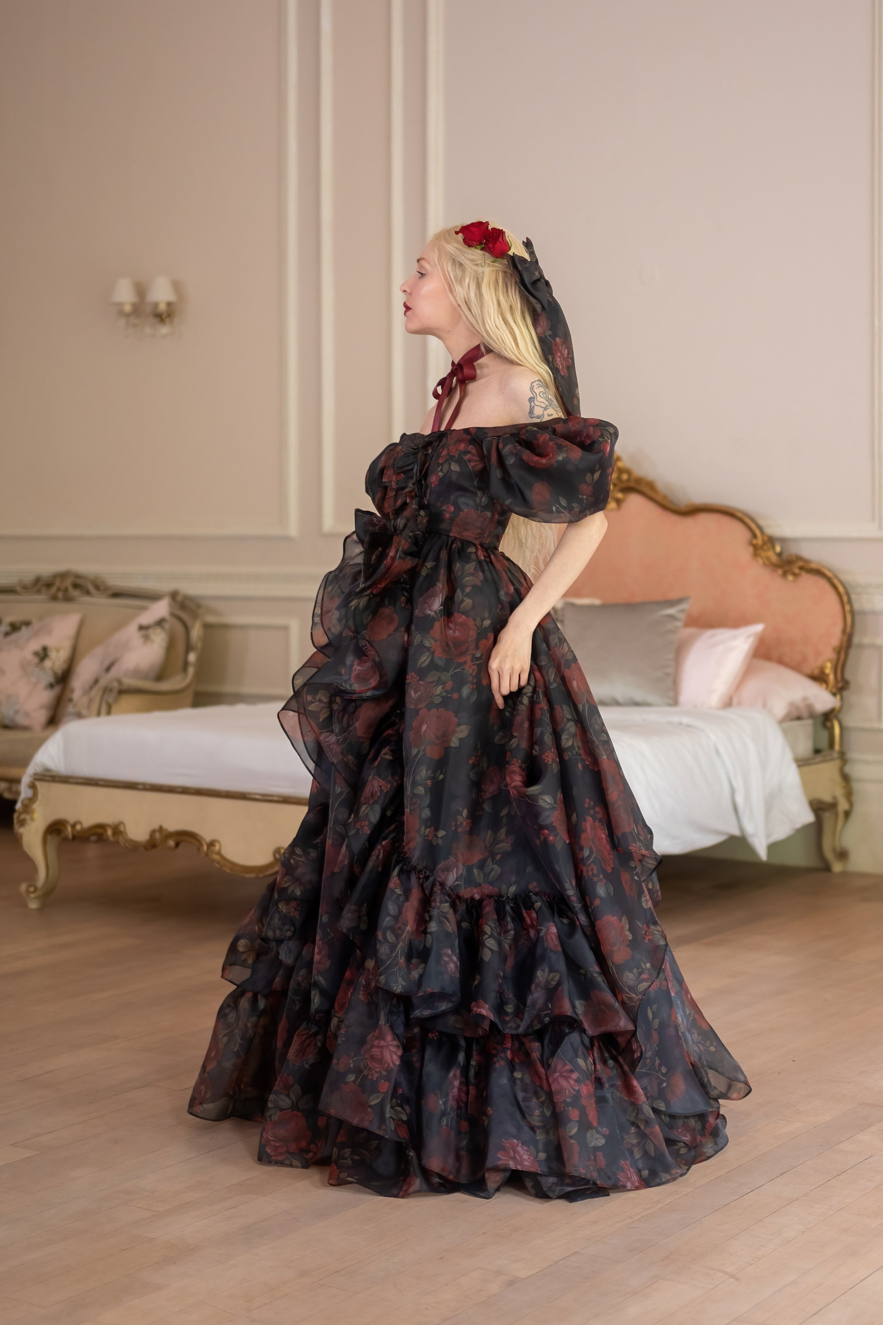 Dark Romance Antoinette Train Gown