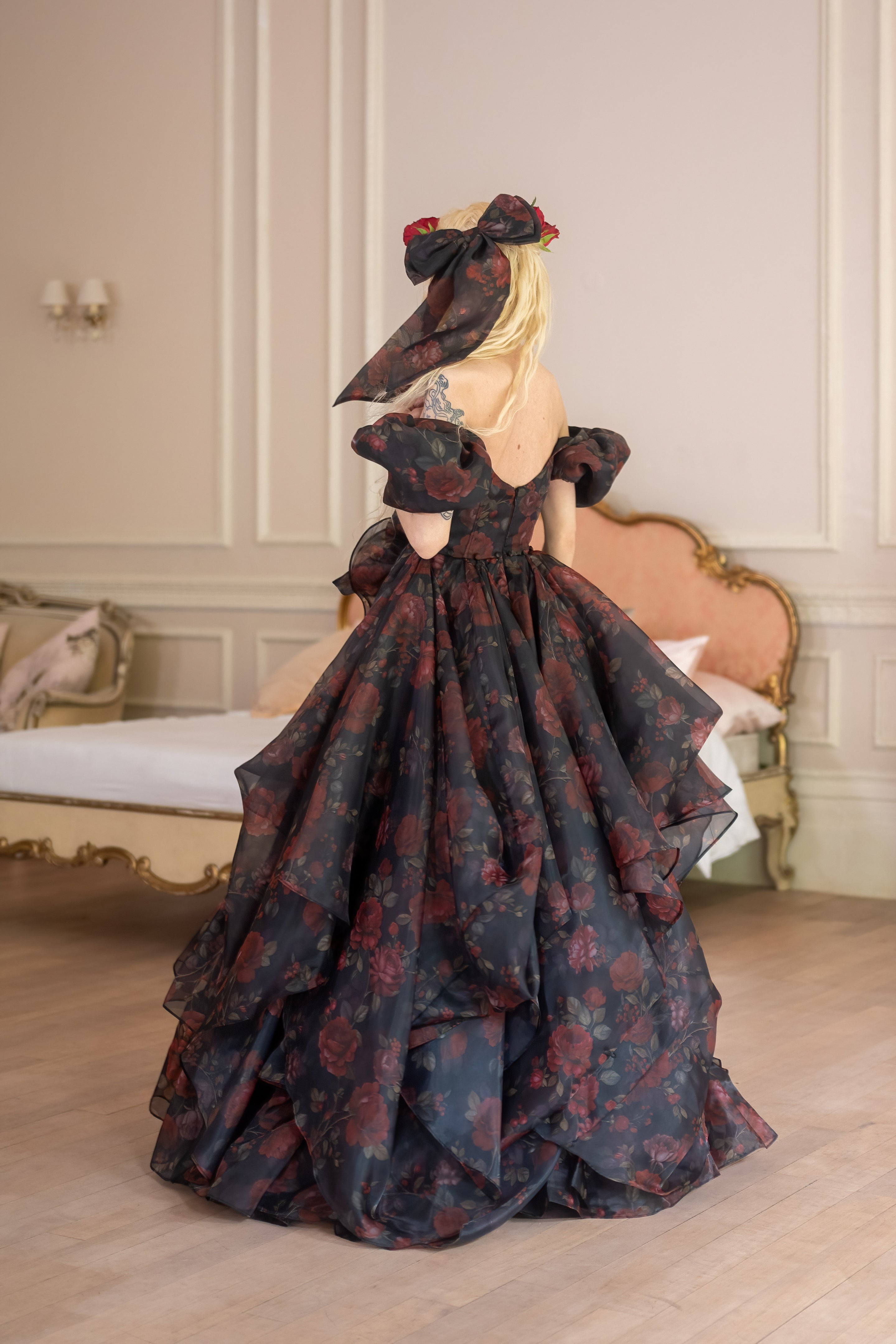 Dark Romance Antoinette Train Gown