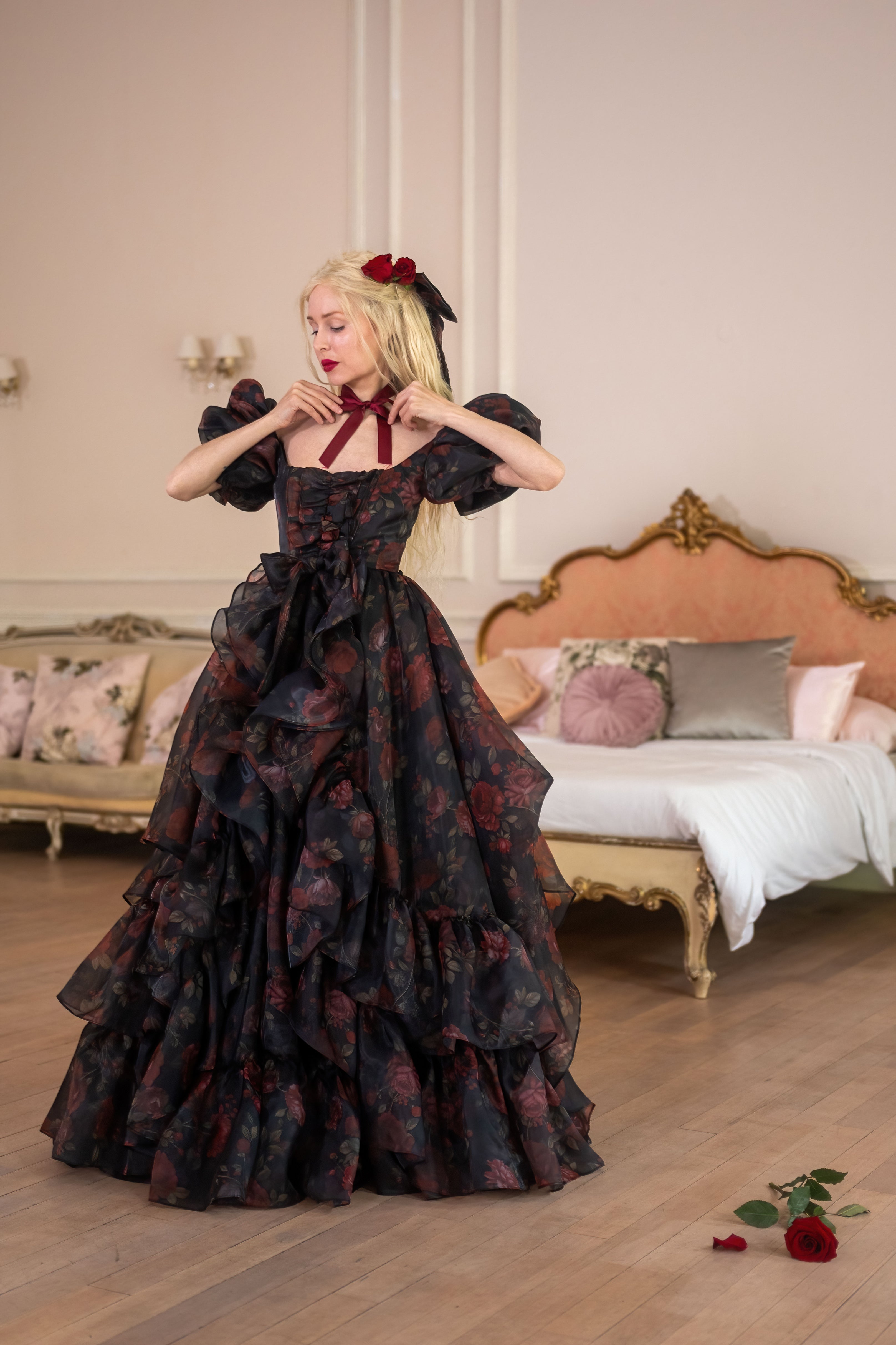 Dark Romance Antoinette Train Gown