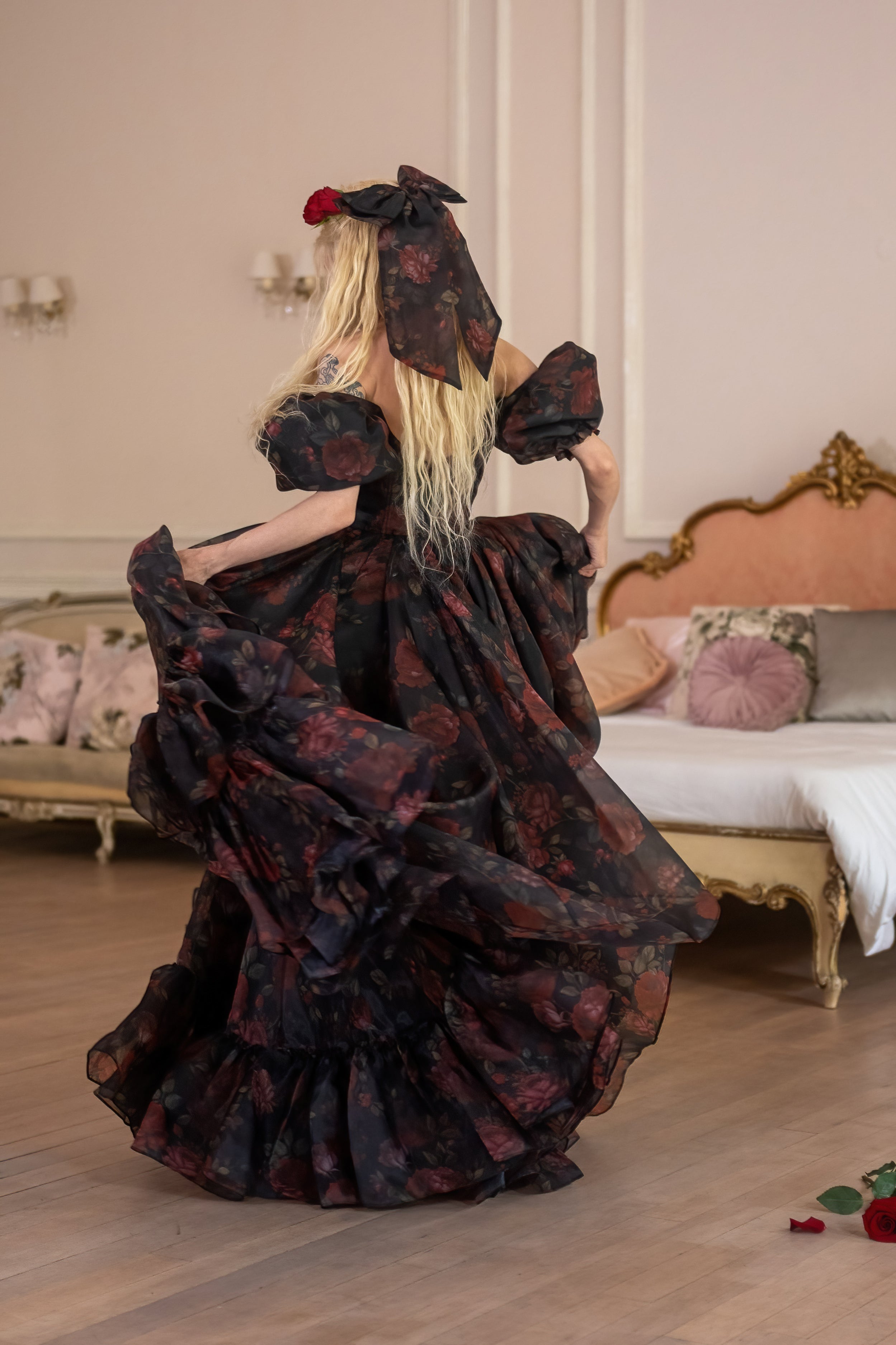 Dark Romance Antoinette Train Gown