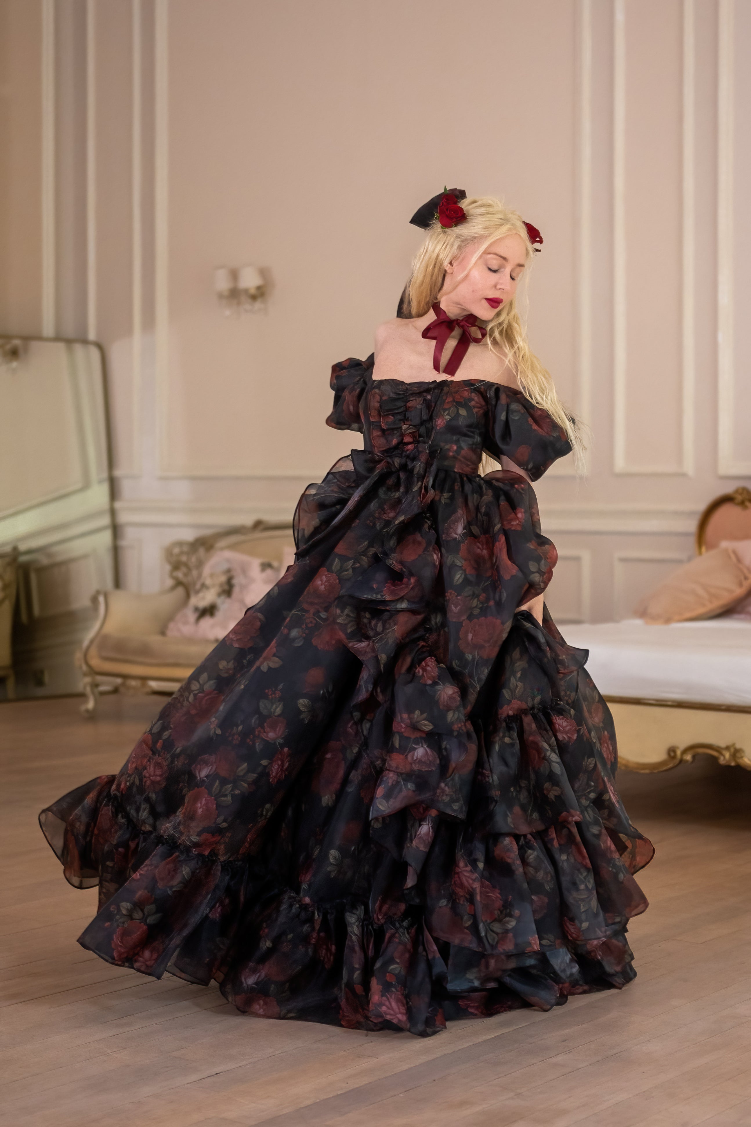 Dark Romance Antoinette Train Gown