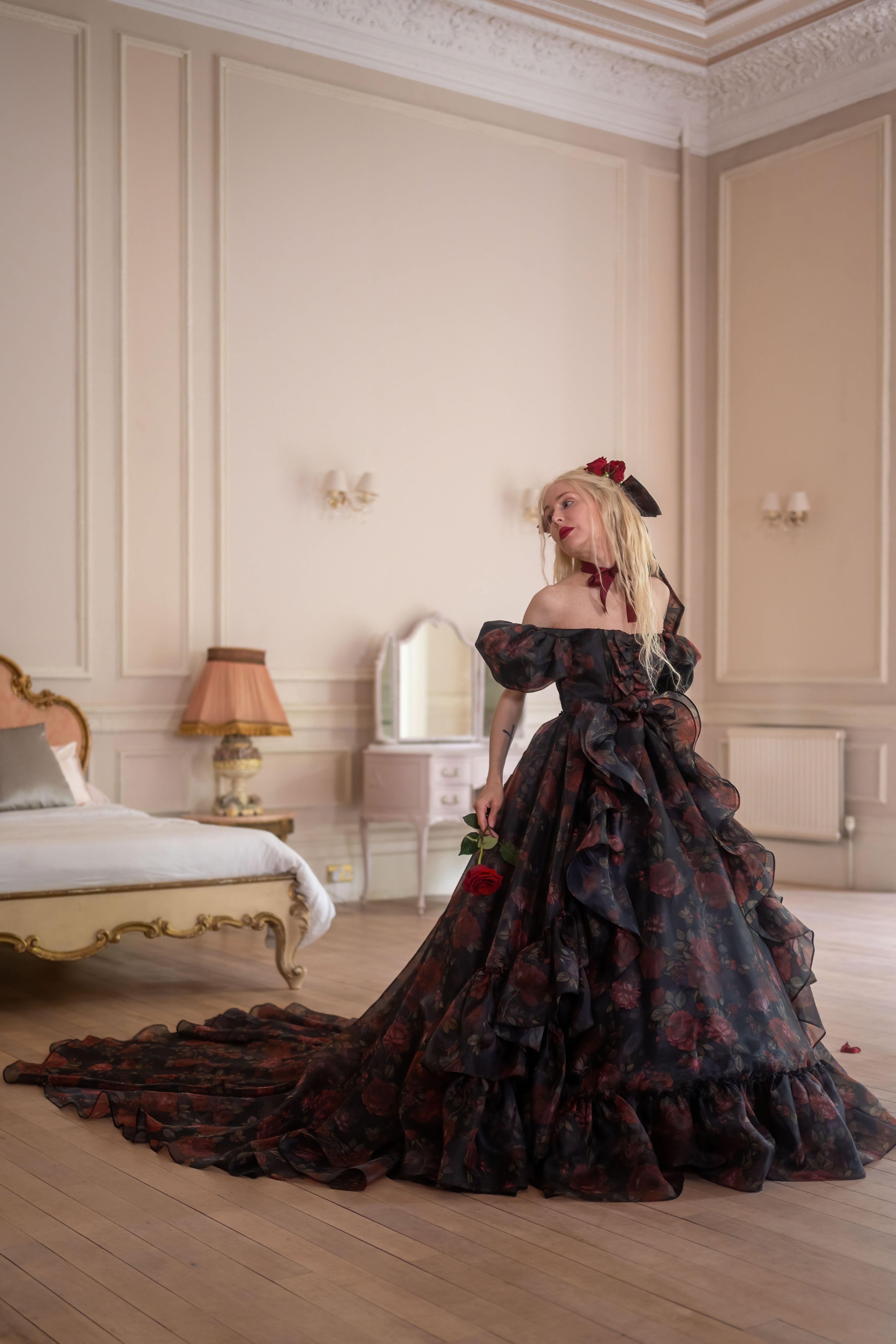 Dark Romance Antoinette Train Gown