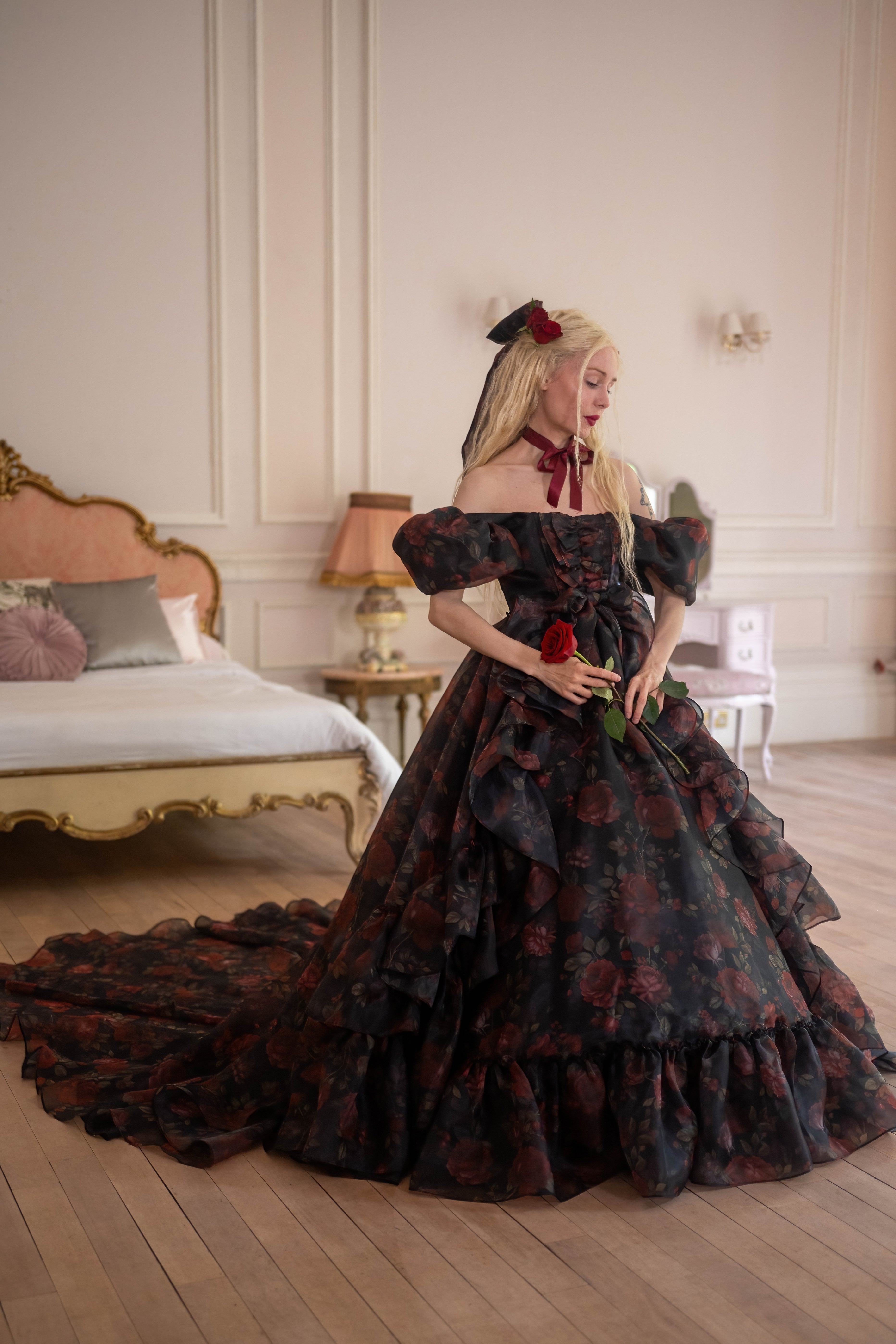 Dark Romance Antoinette Train Gown