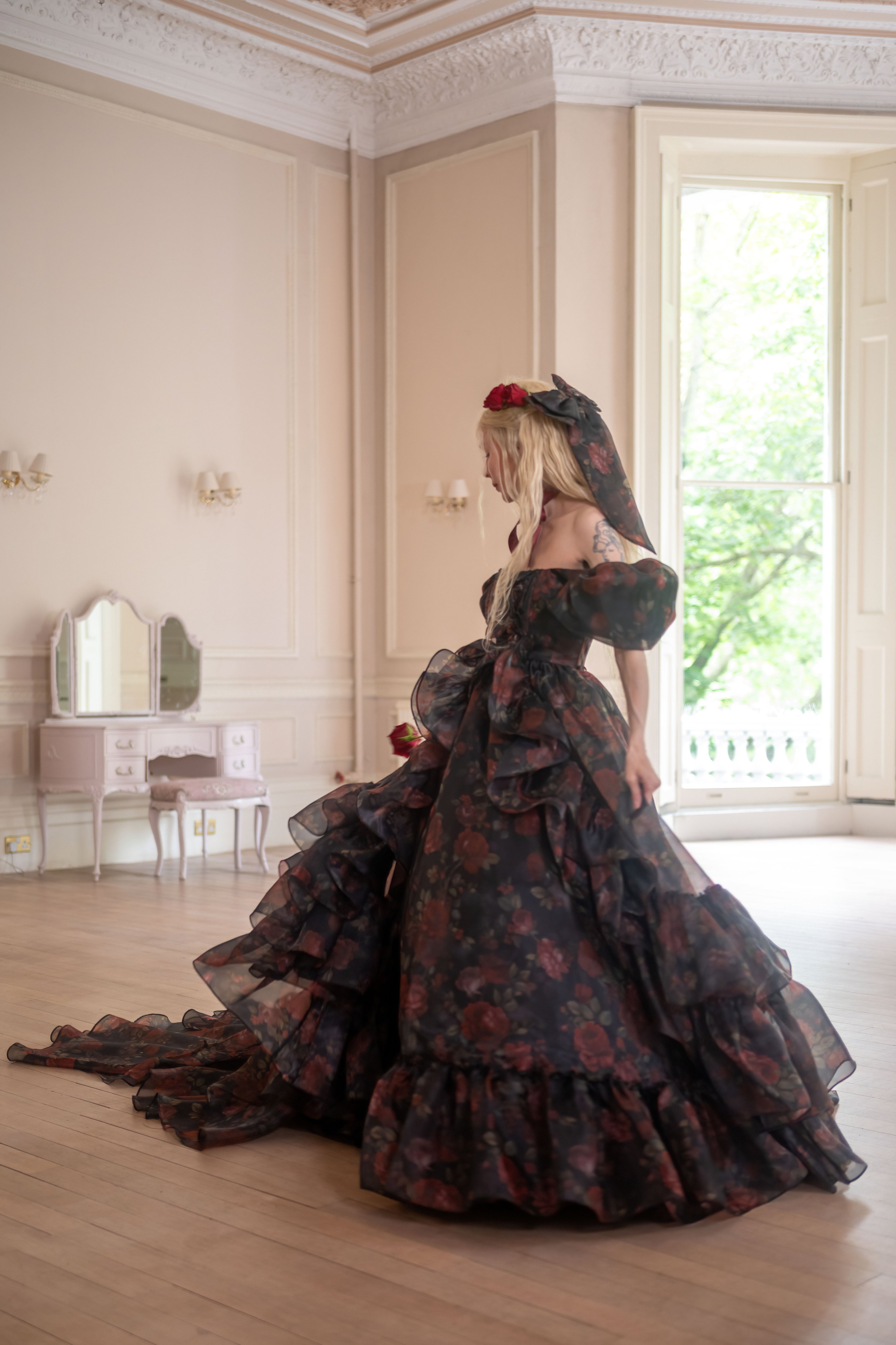 Dark Romance Antoinette Train Gown
