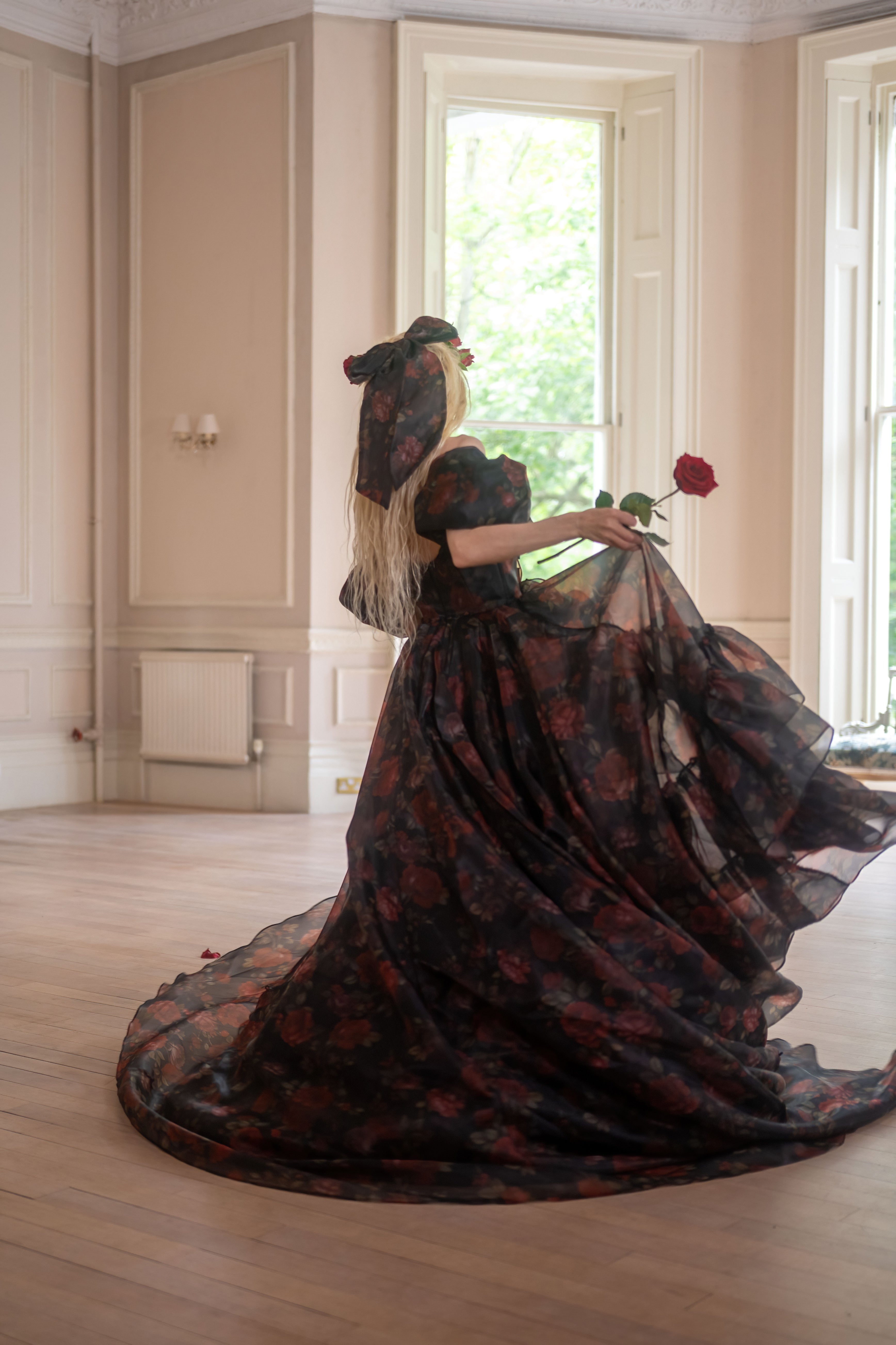Dark Romance Antoinette Train Gown