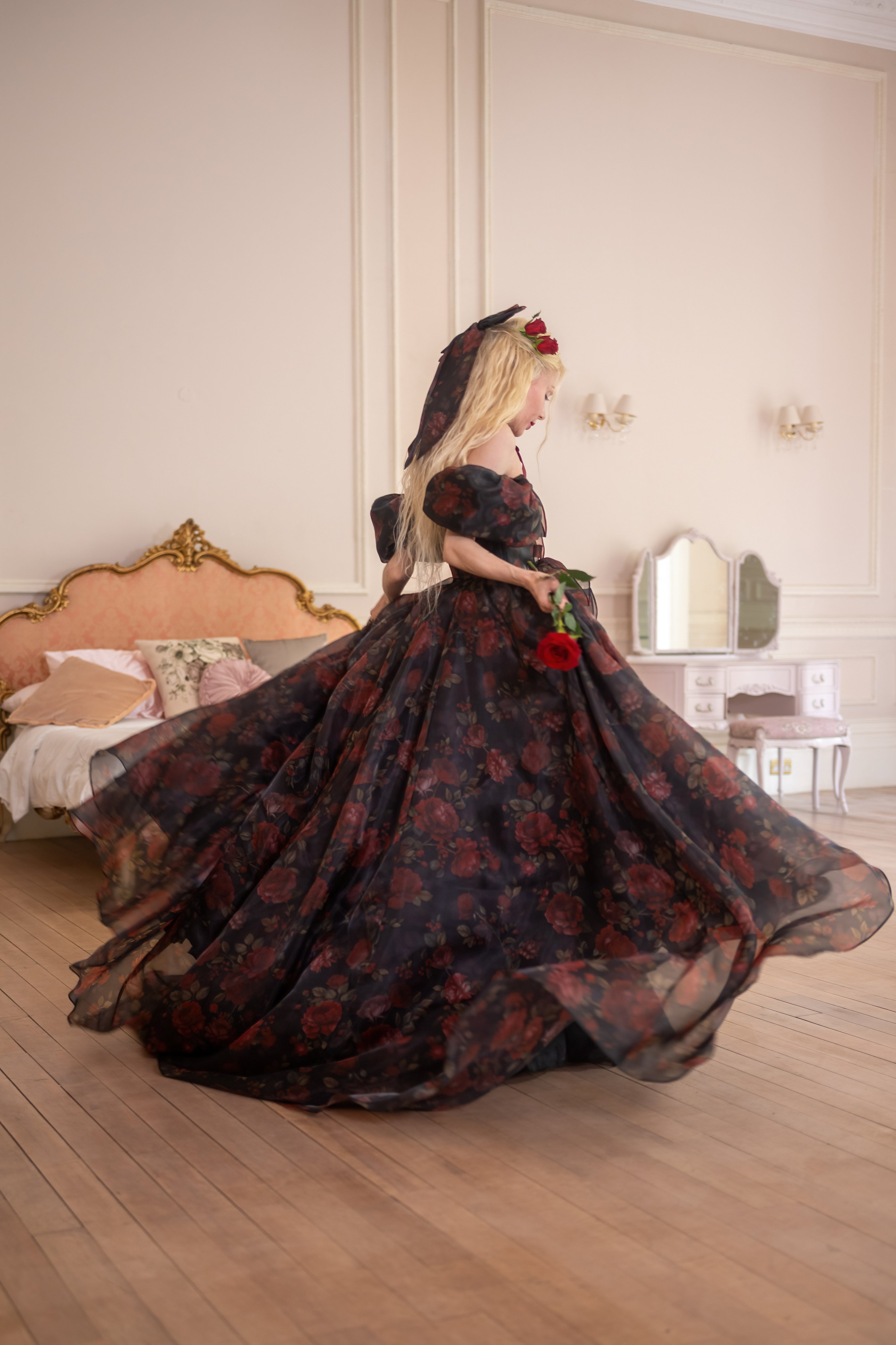 Dark Romance Antoinette Train Gown