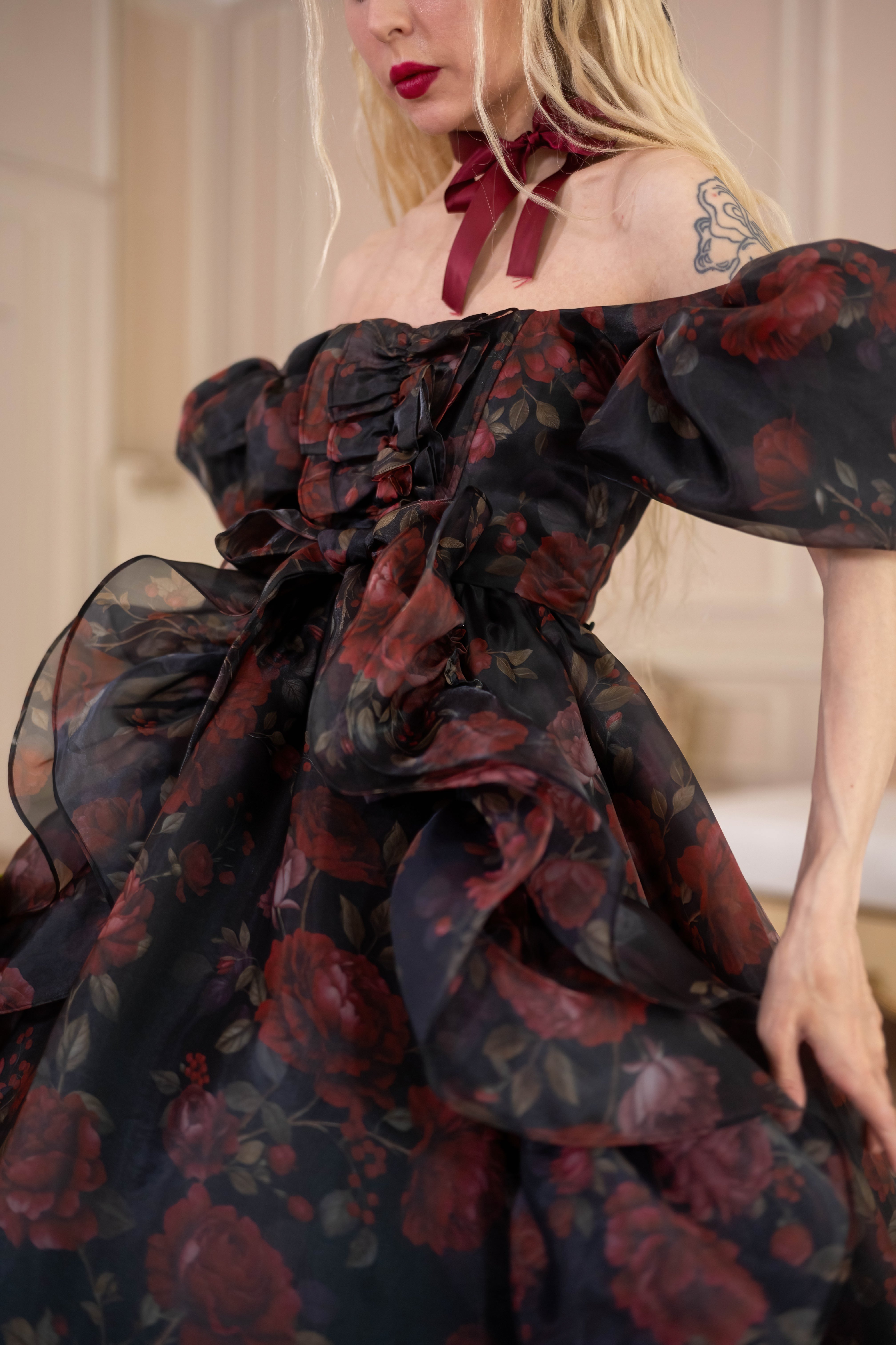 Dark Romance Antoinette Train Gown