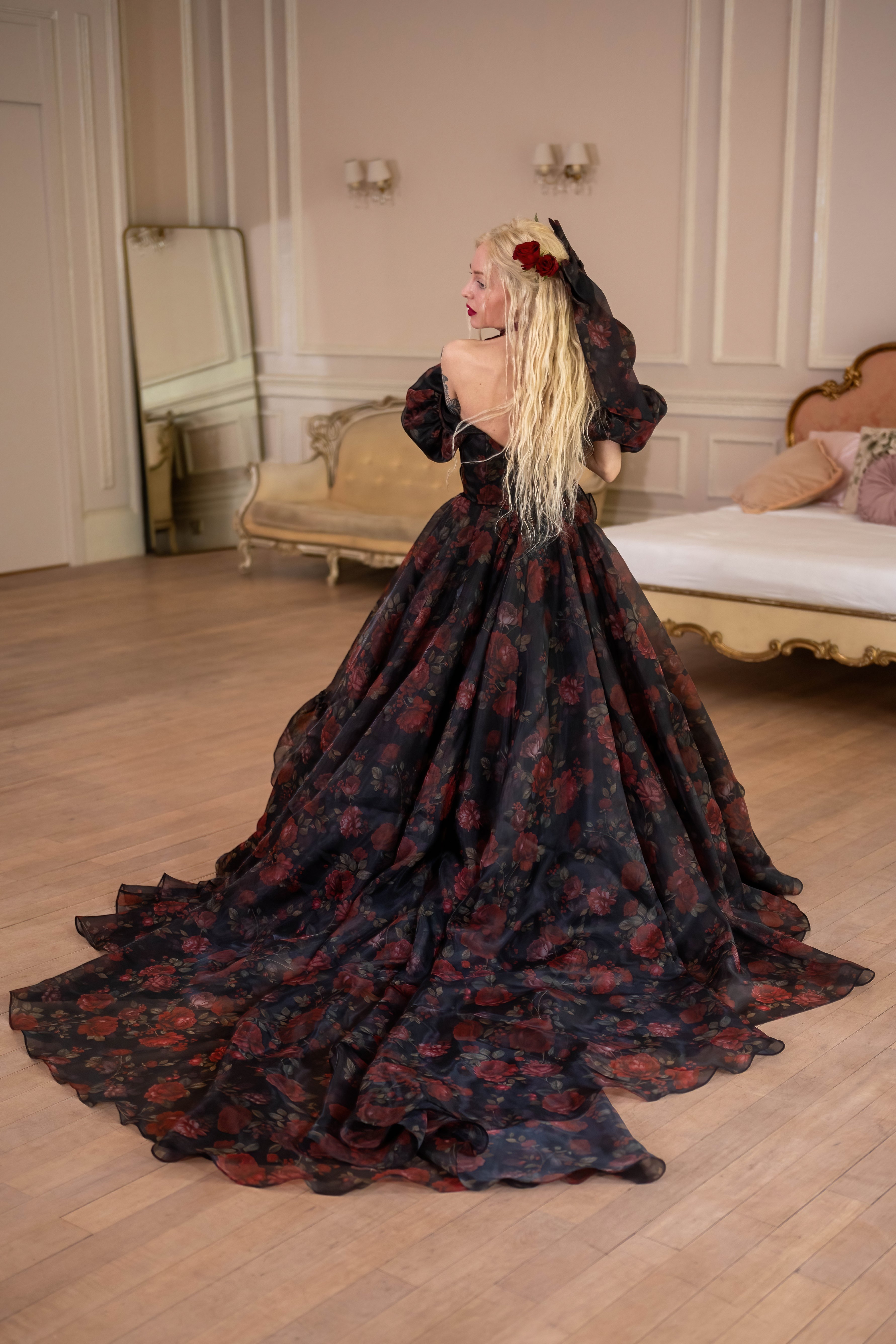 Dark Romance Antoinette Train Gown