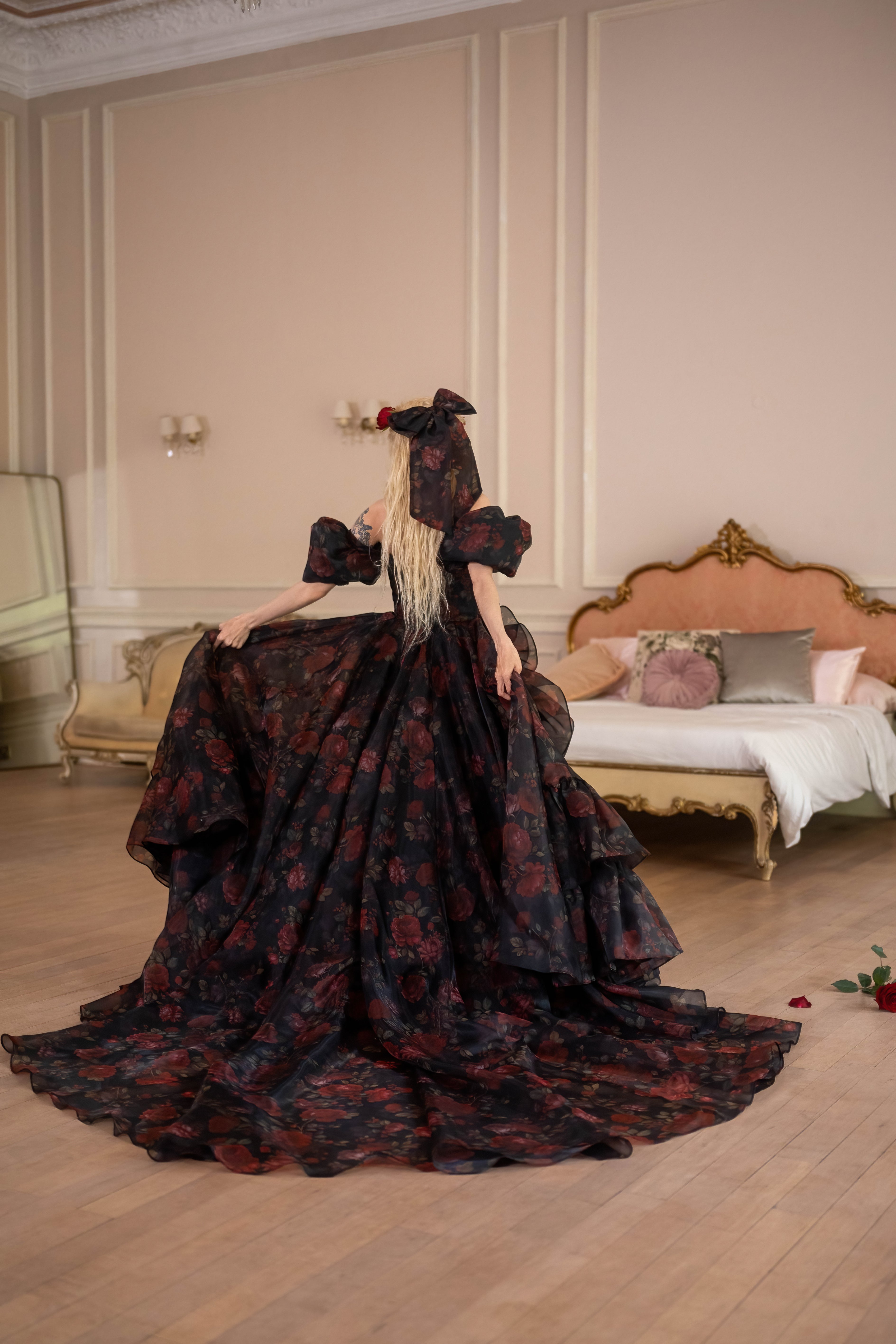 Dark Romance Antoinette Train Gown