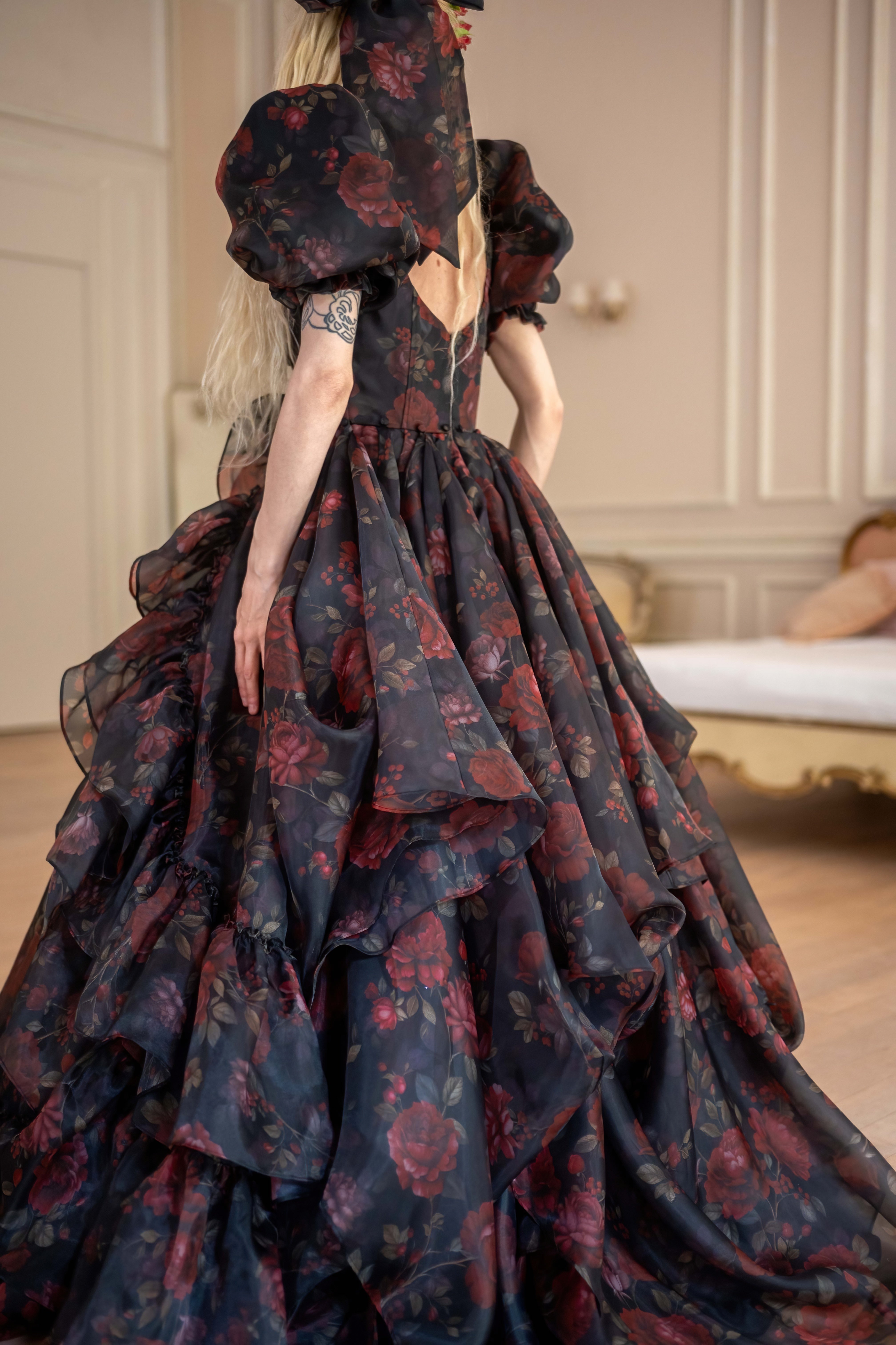 Dark Romance Antoinette Train Gown