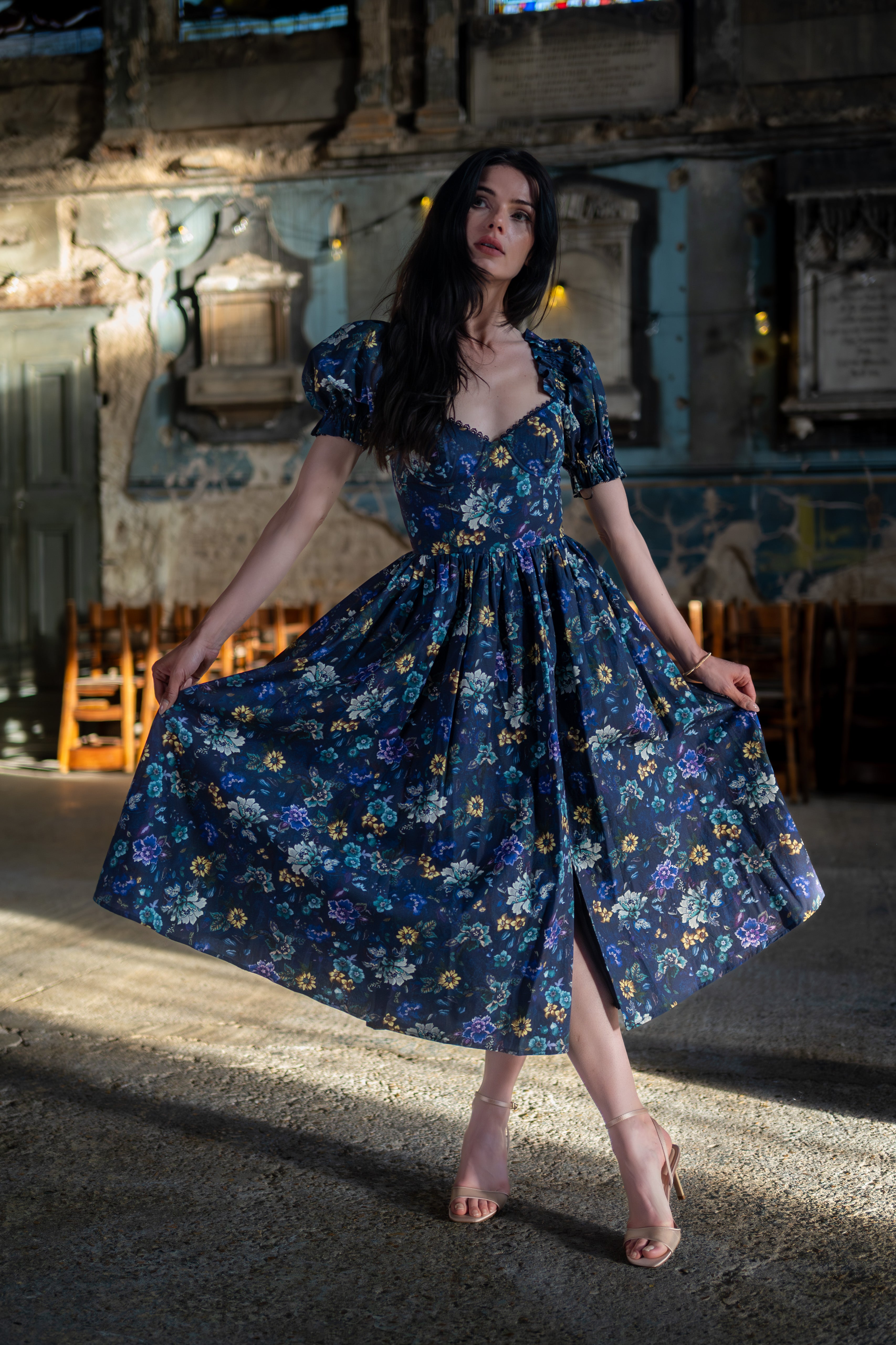 Etruscan Tapestry Rosewood Dress