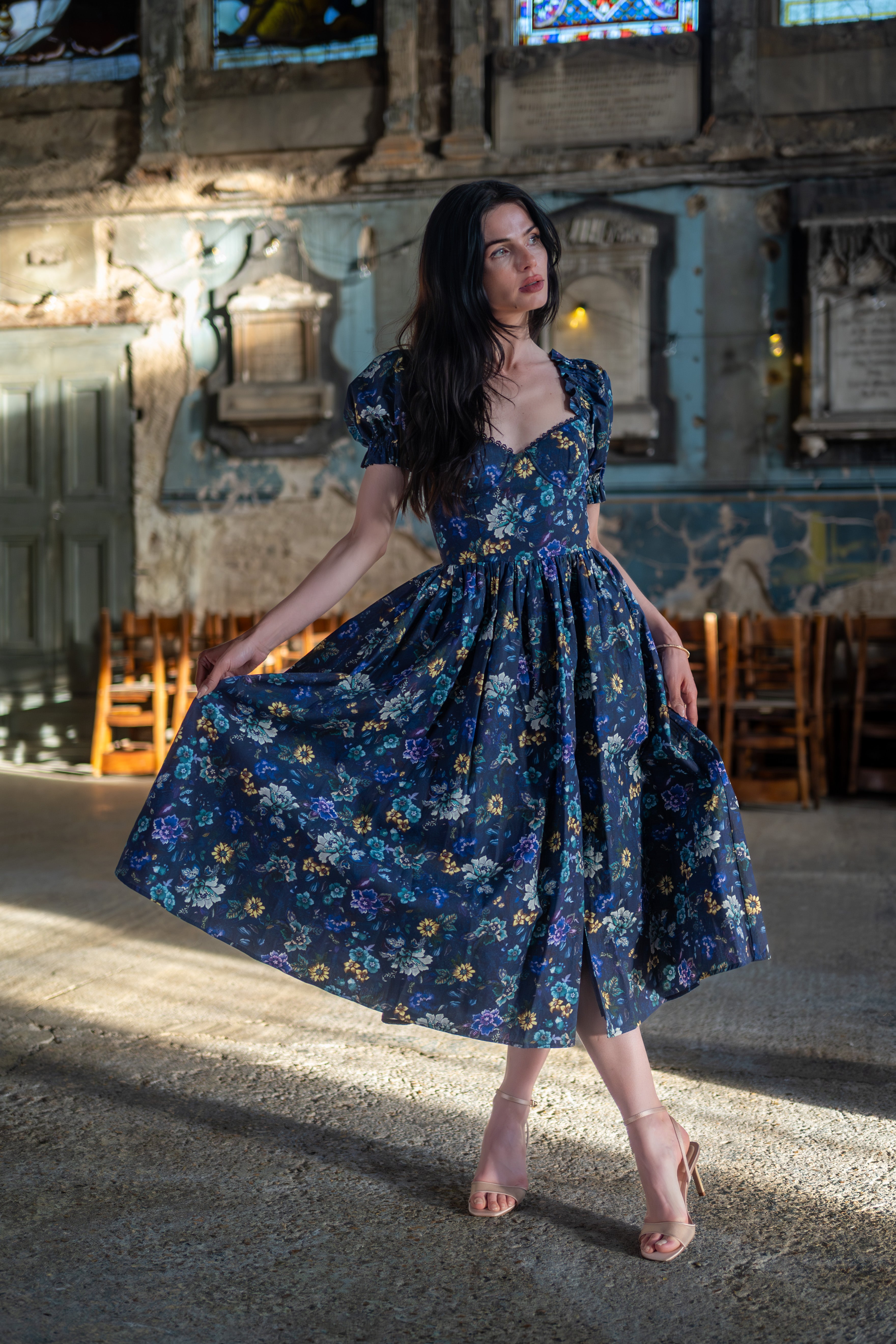 Etruscan Tapestry Rosewood Dress