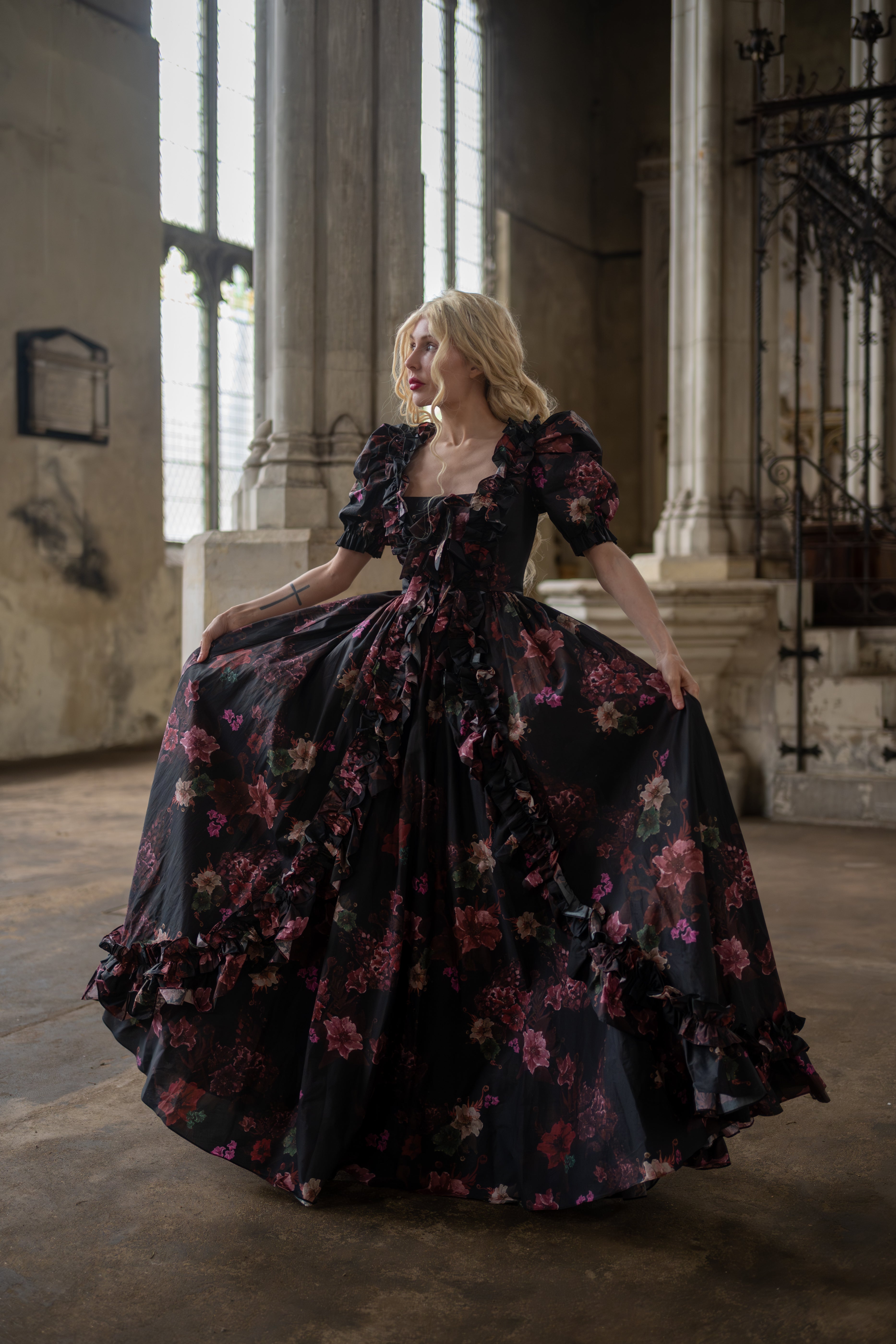 Ghostly Blooms Duchess Gown