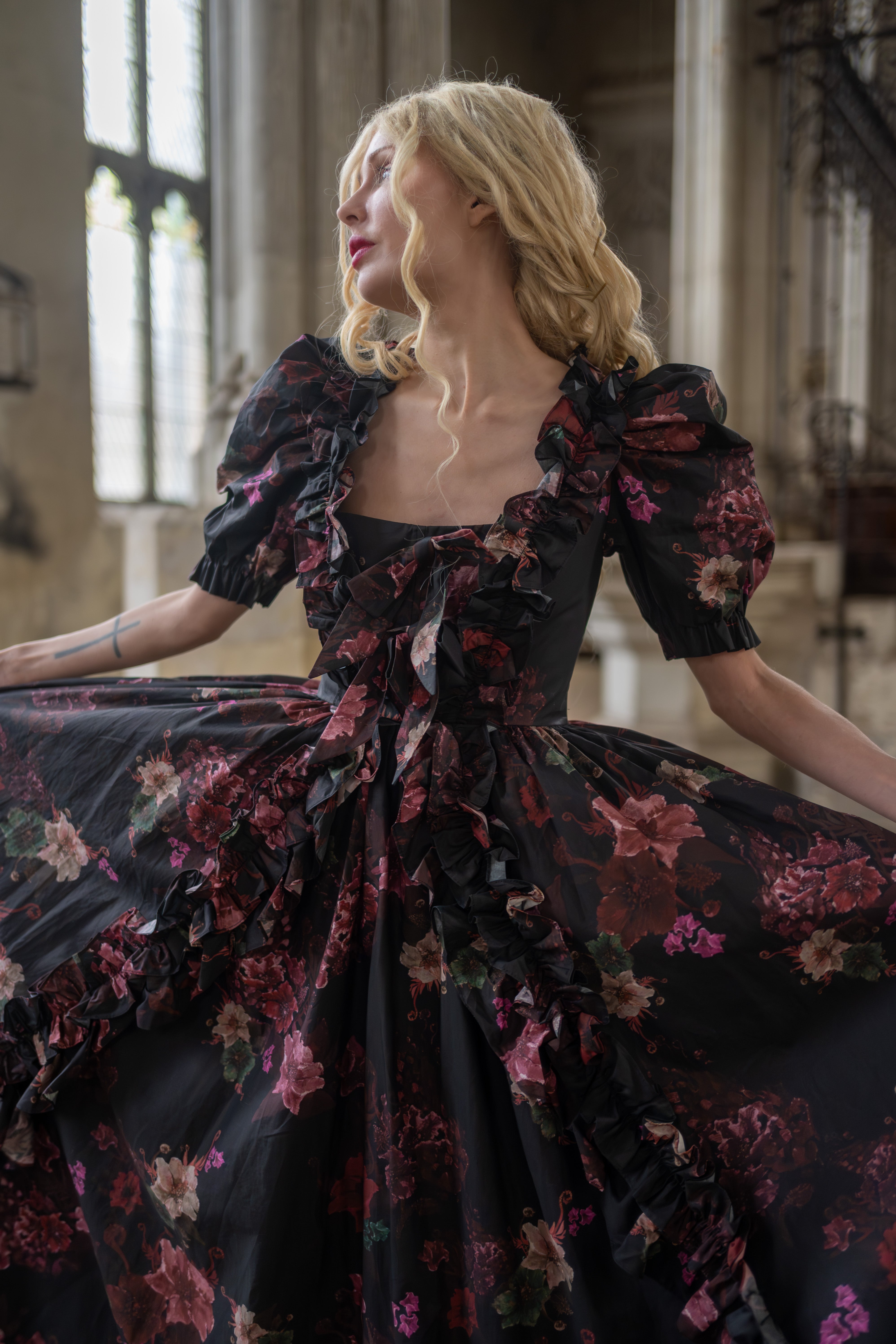 Ghostly Blooms Duchess Gown