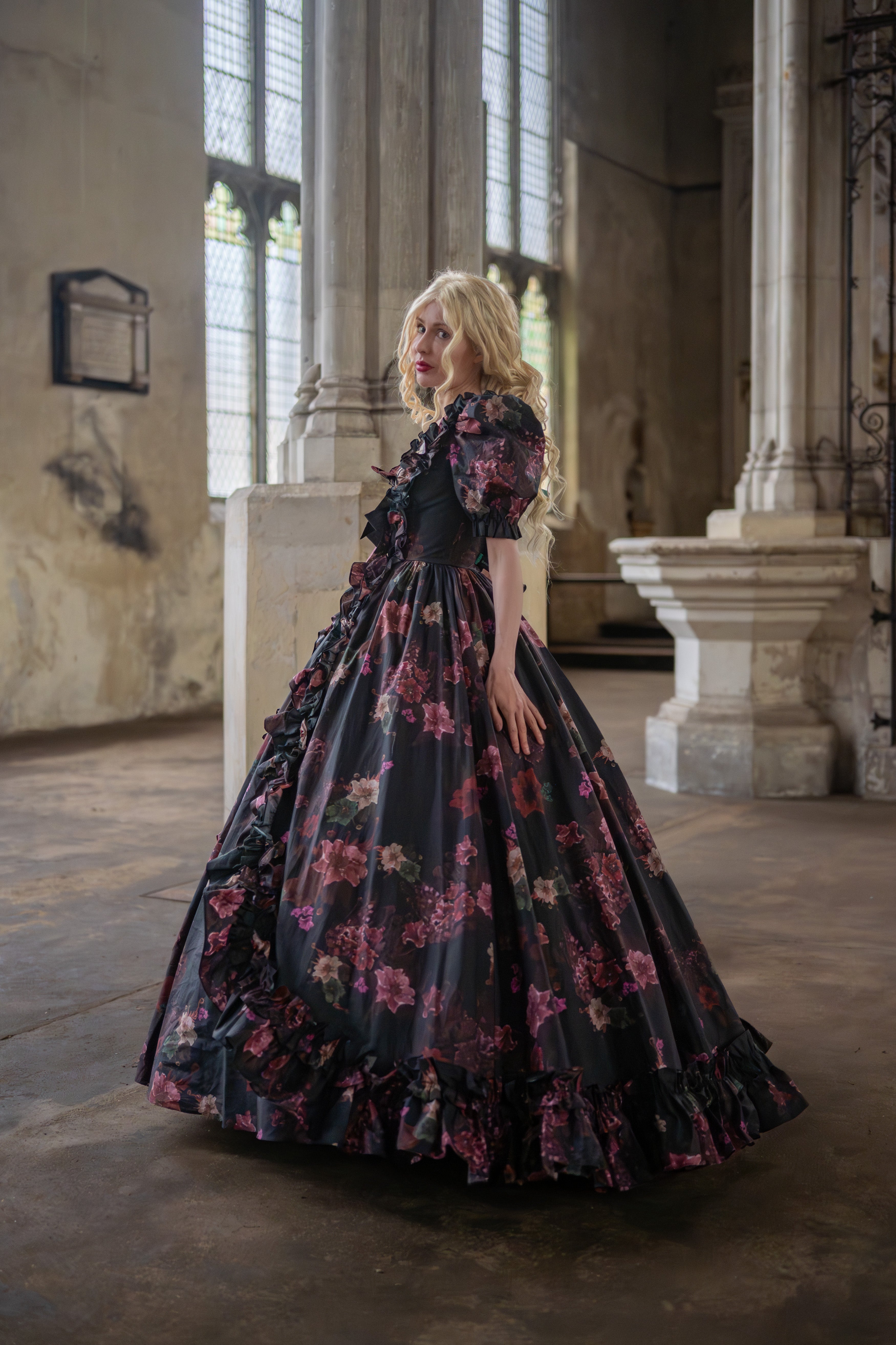 Ghostly Blooms Duchess Gown