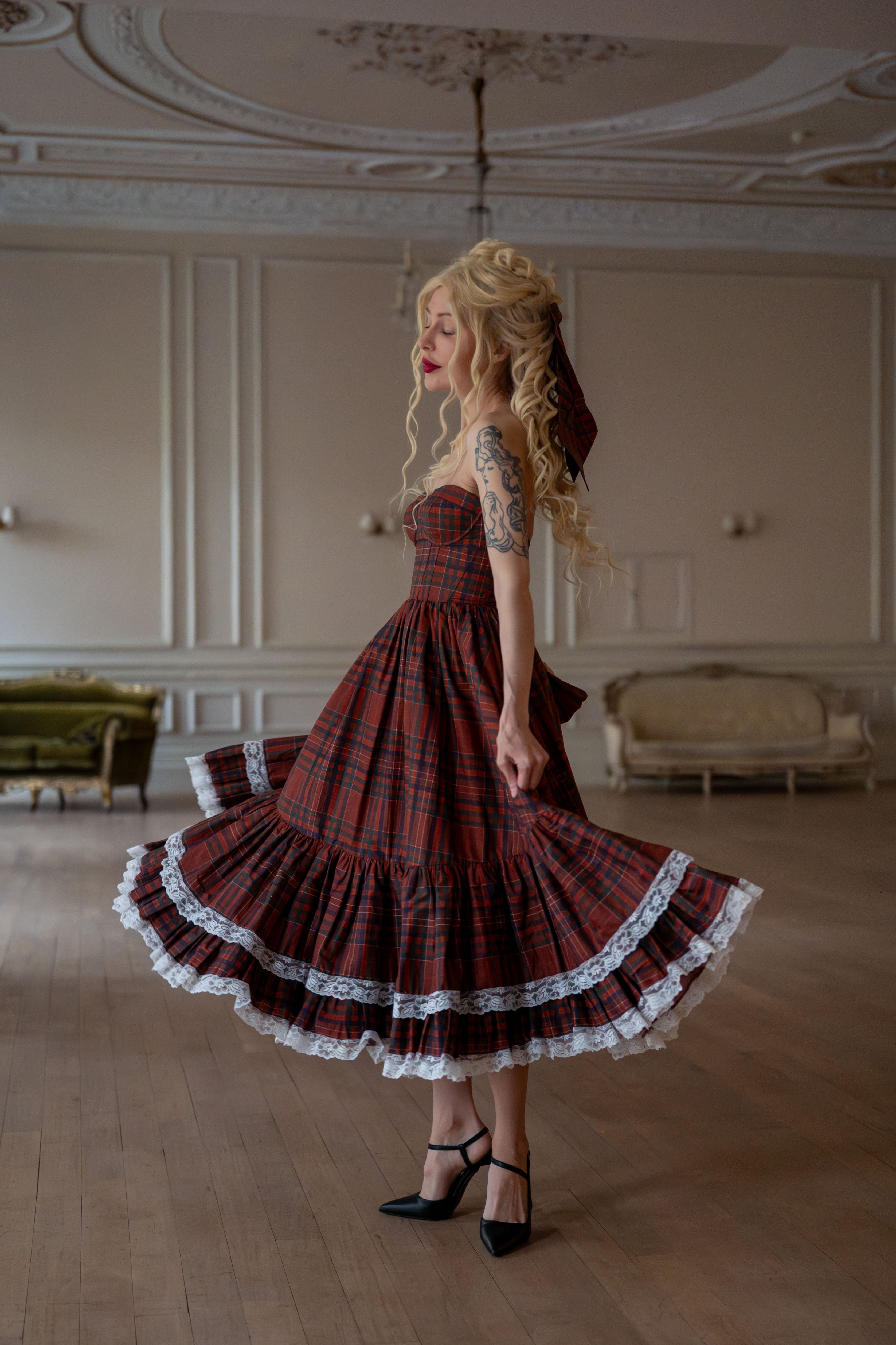 Highland Fling Dollhouse Dress