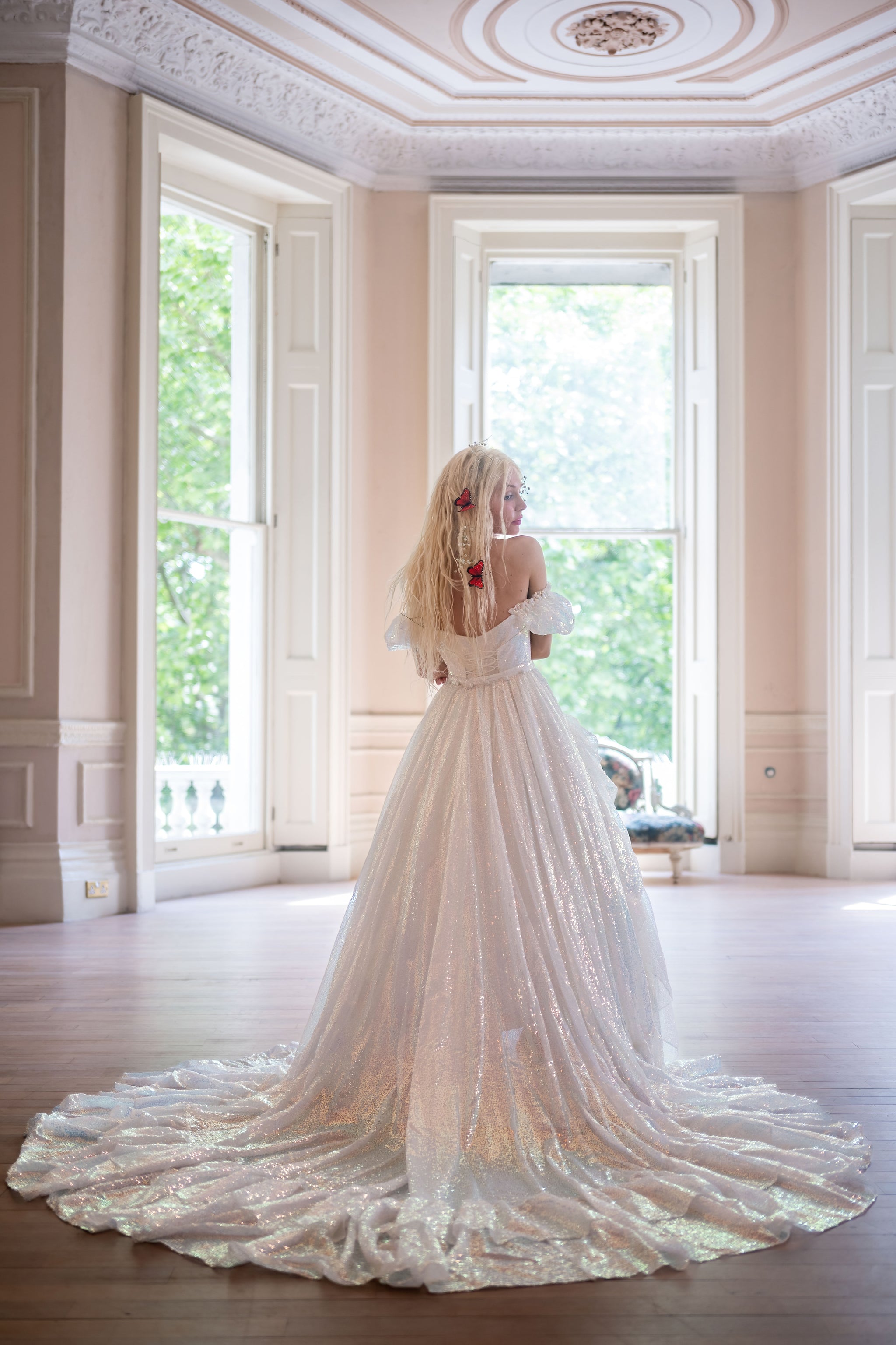 Lady of LÃ³rien Valois Tournure | Train Gown