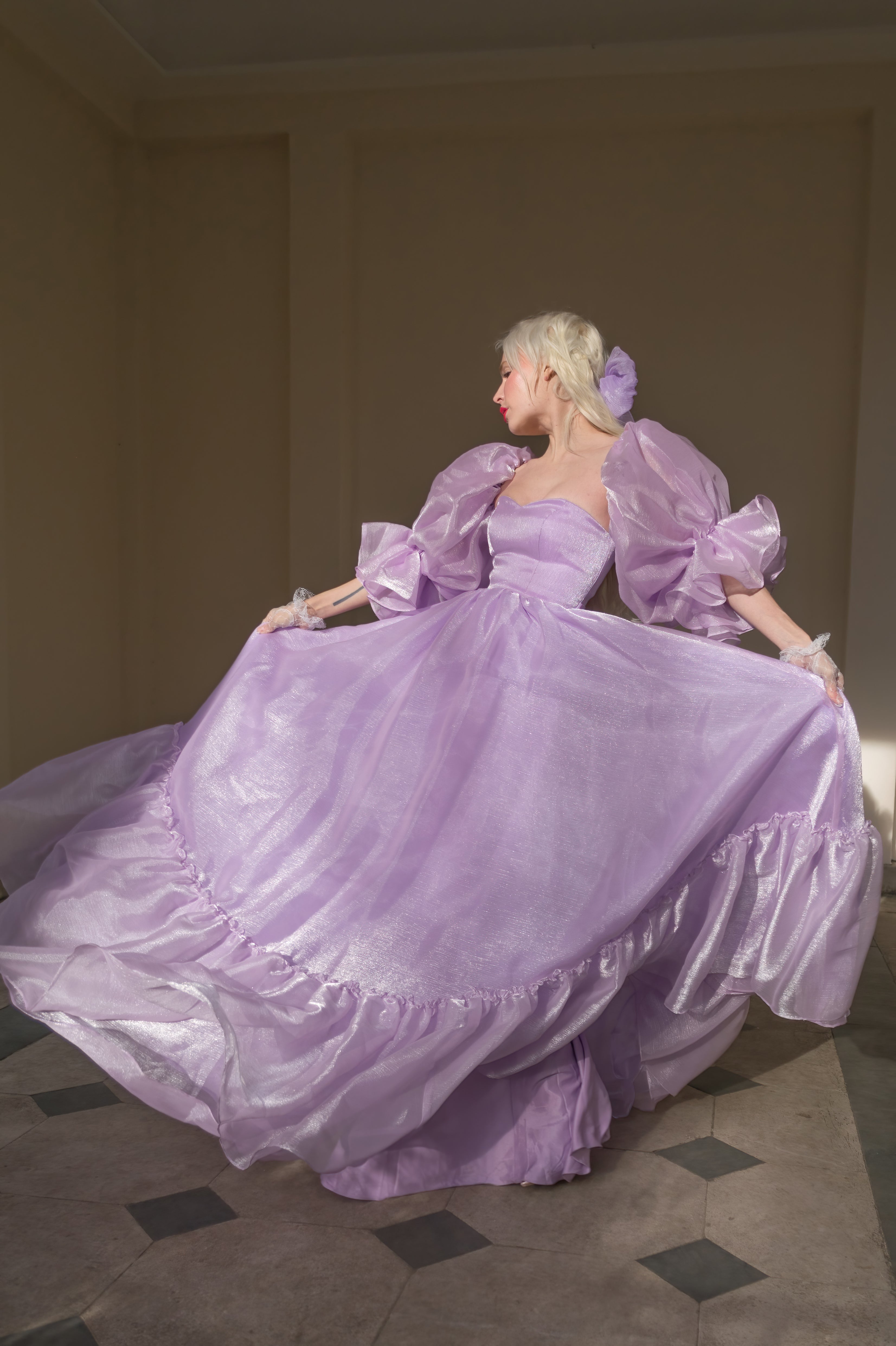 Lilac Skies Belle Dress