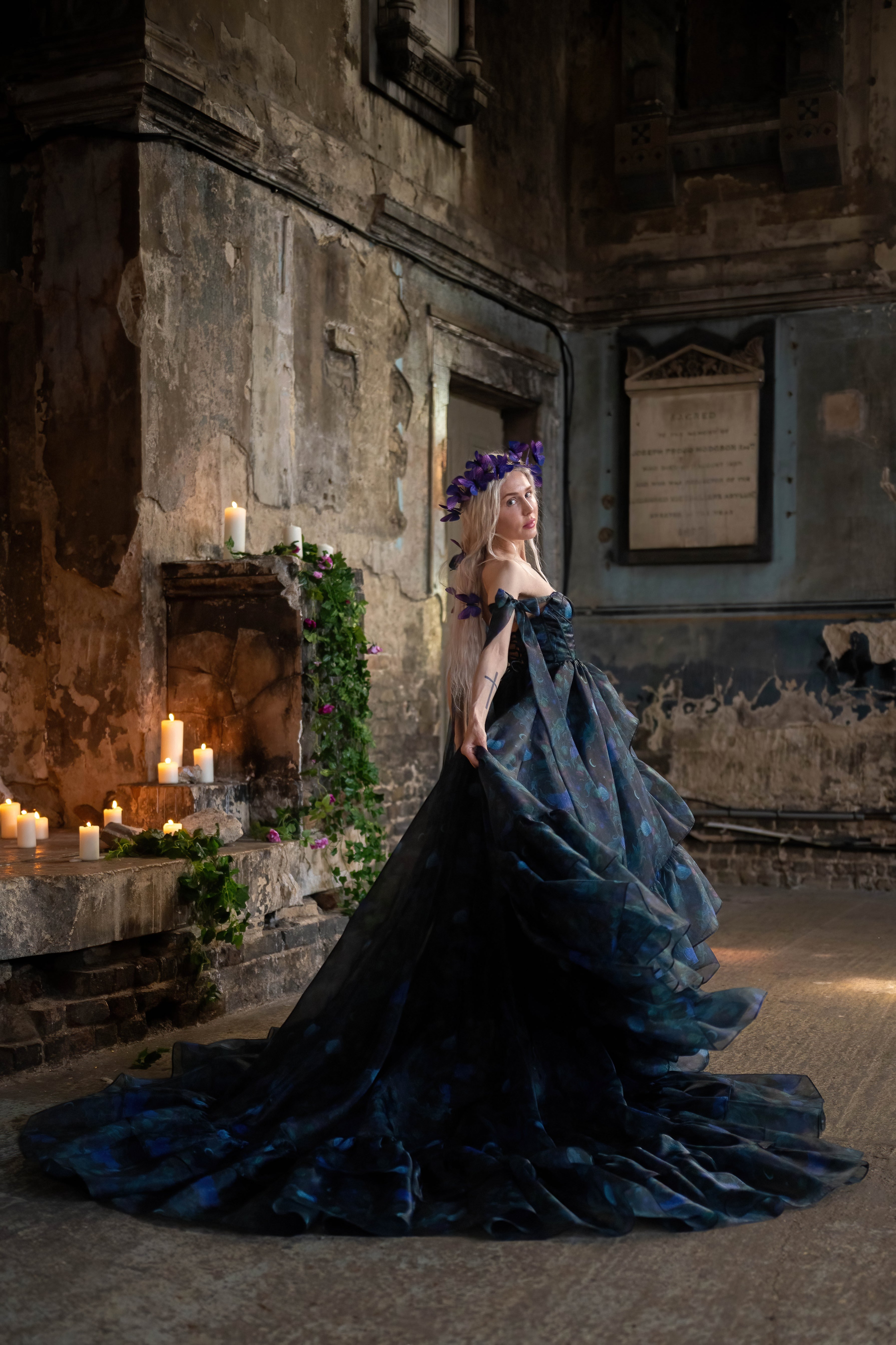 Luna Eclipse Empress Train Gown