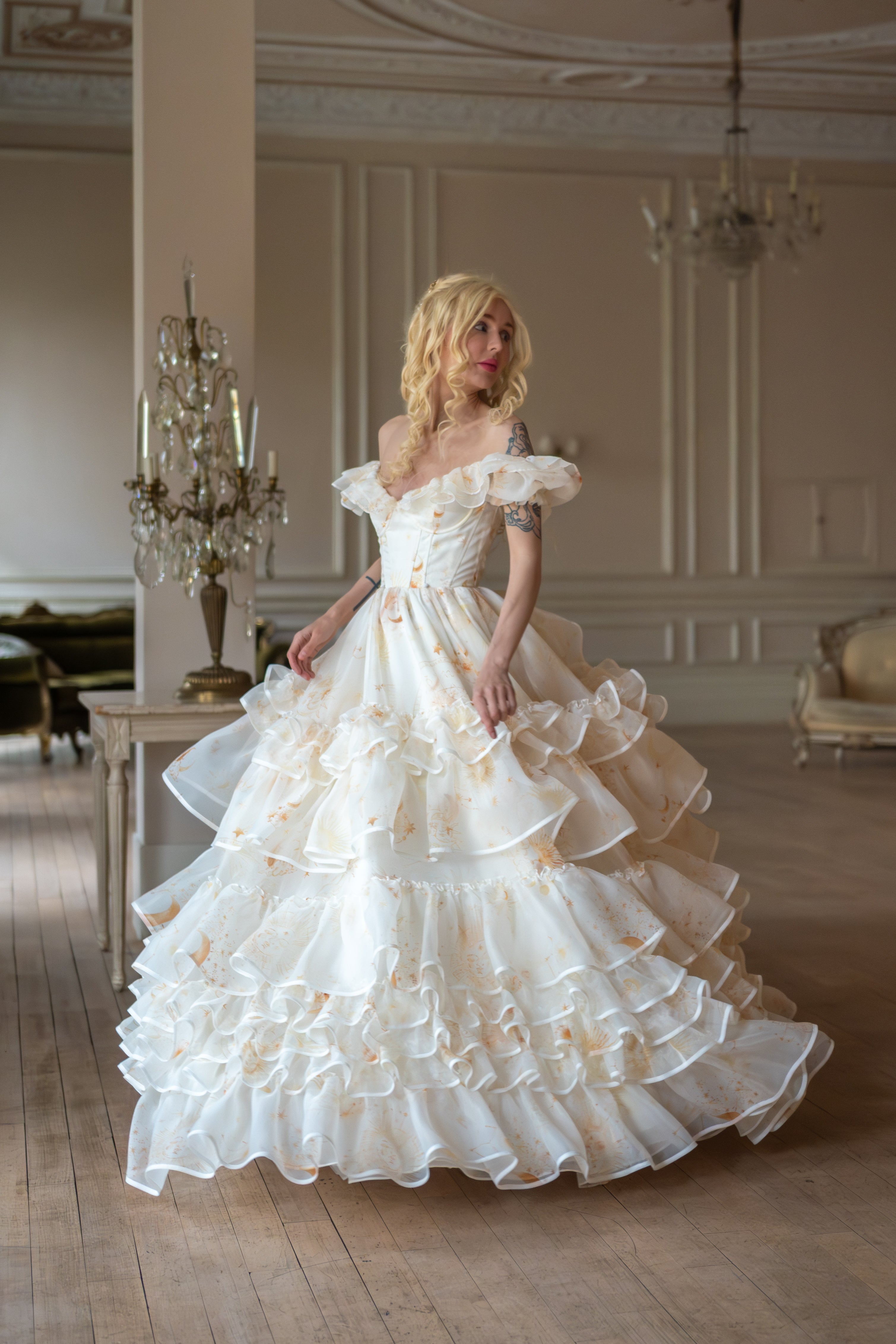 Lunaire Veil Opera Gown