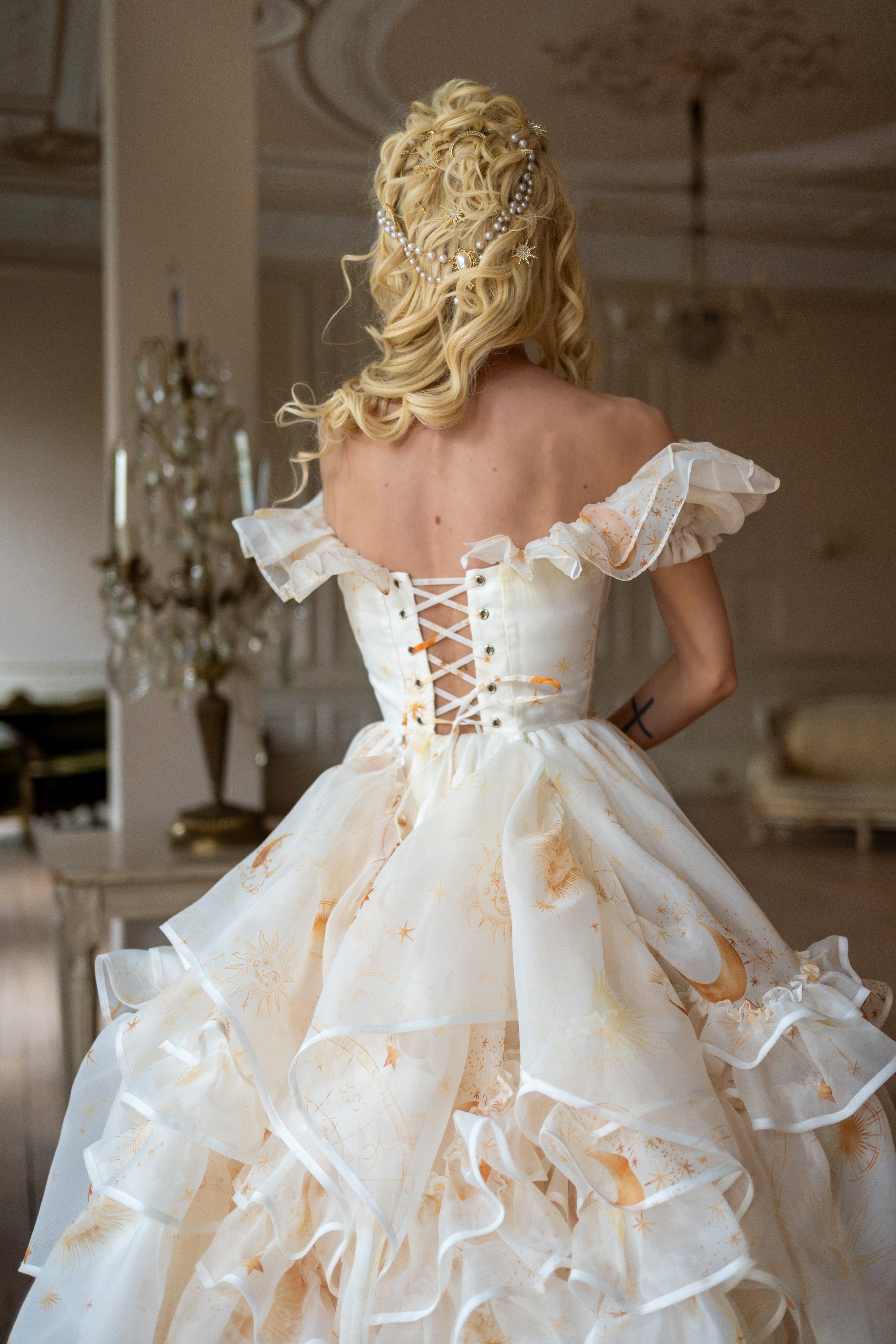 Lunaire Veil Opera Gown