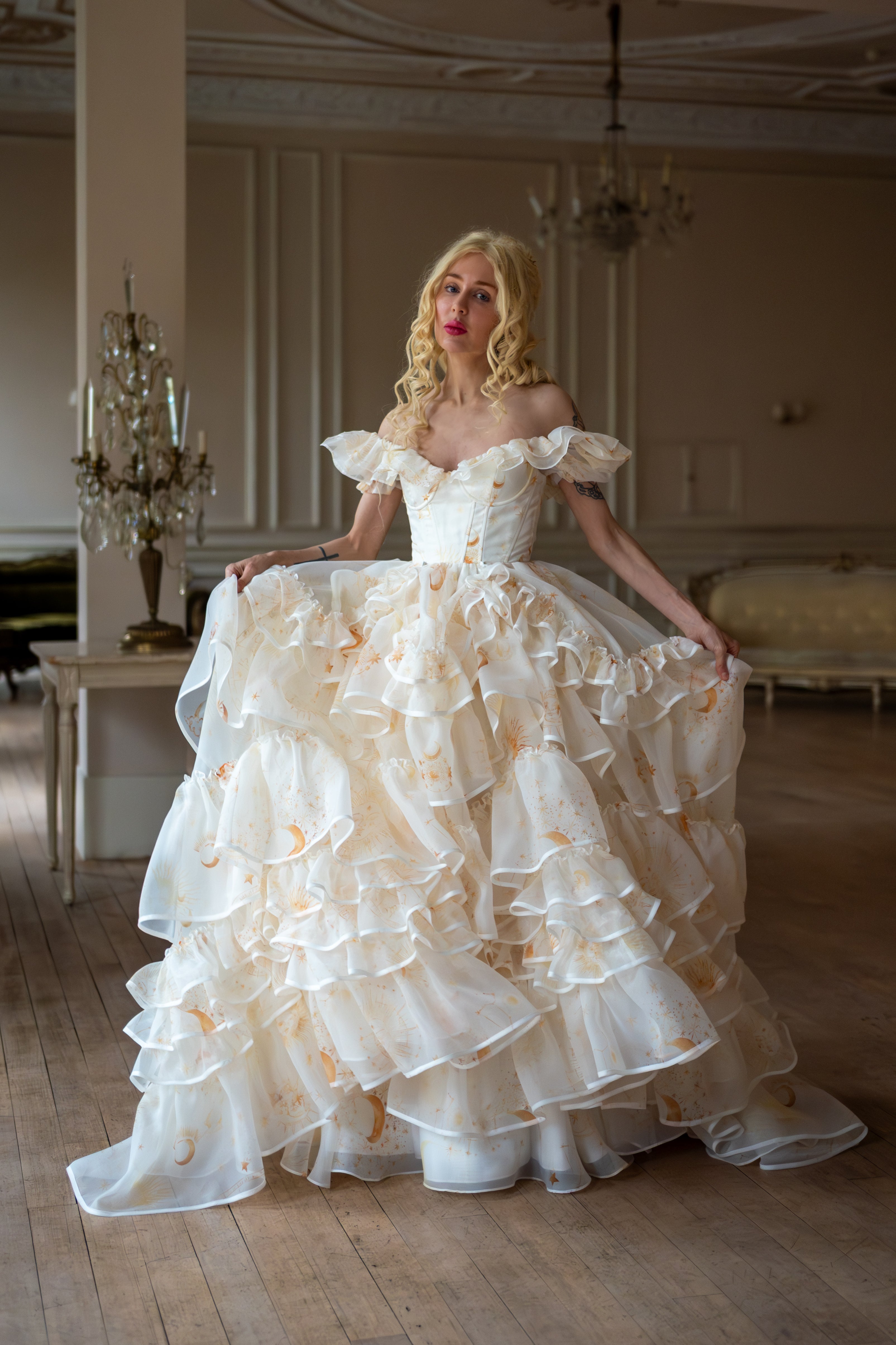 Lunaire Veil Opera Gown