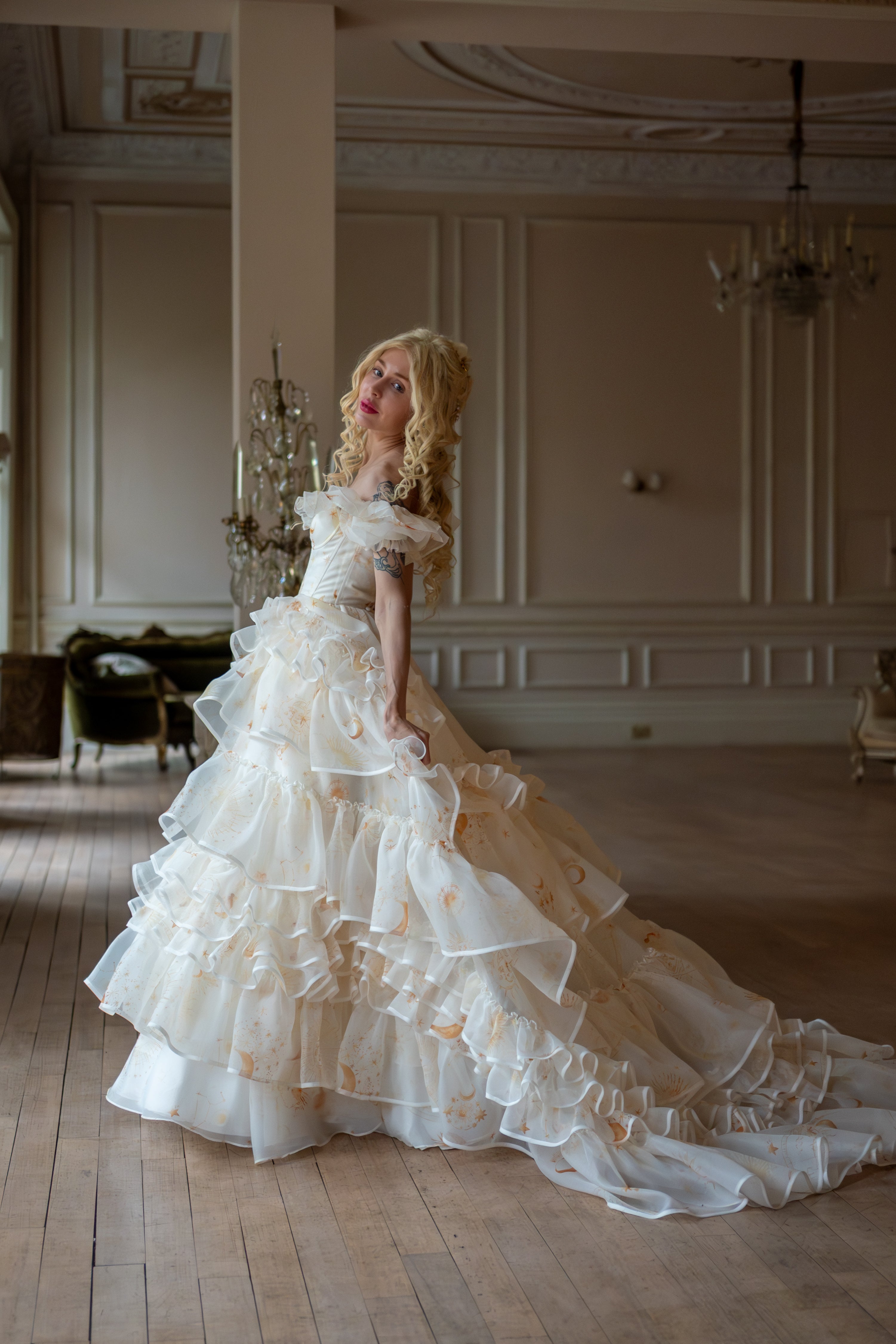 Lunaire Veil Opera Gown