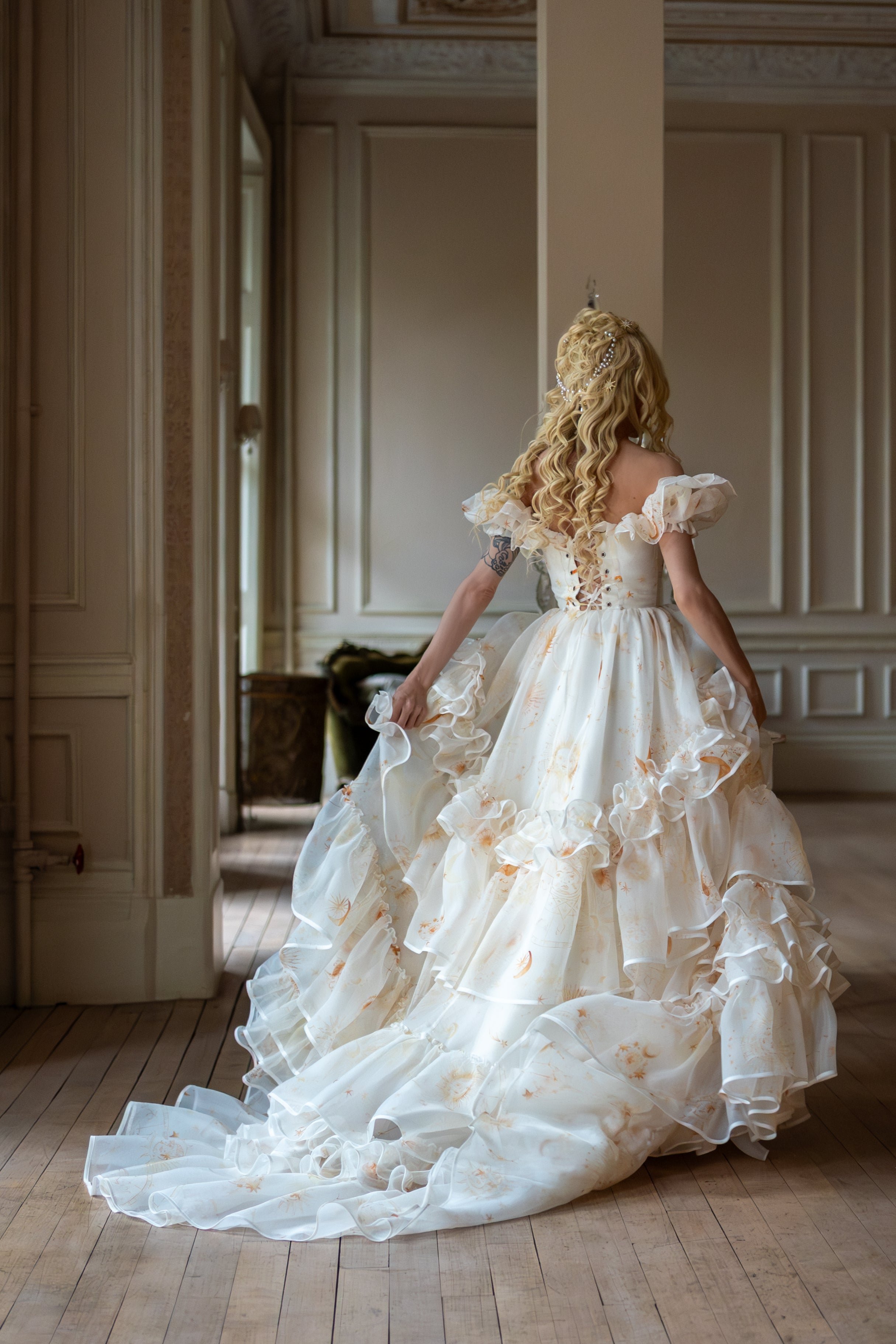 Lunaire Veil Opera Gown
