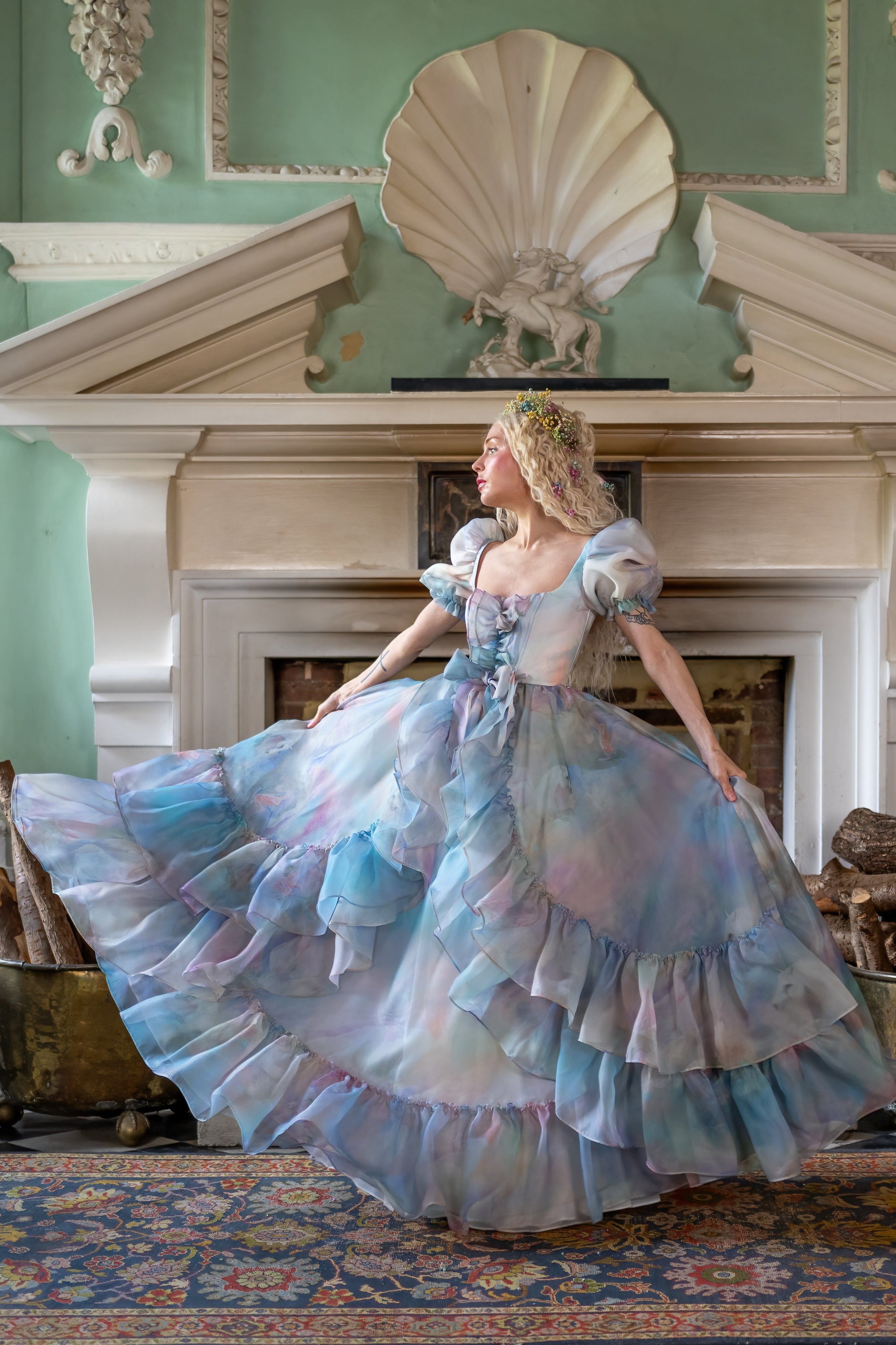 Pegasus Rising Antoinette Gown with Train