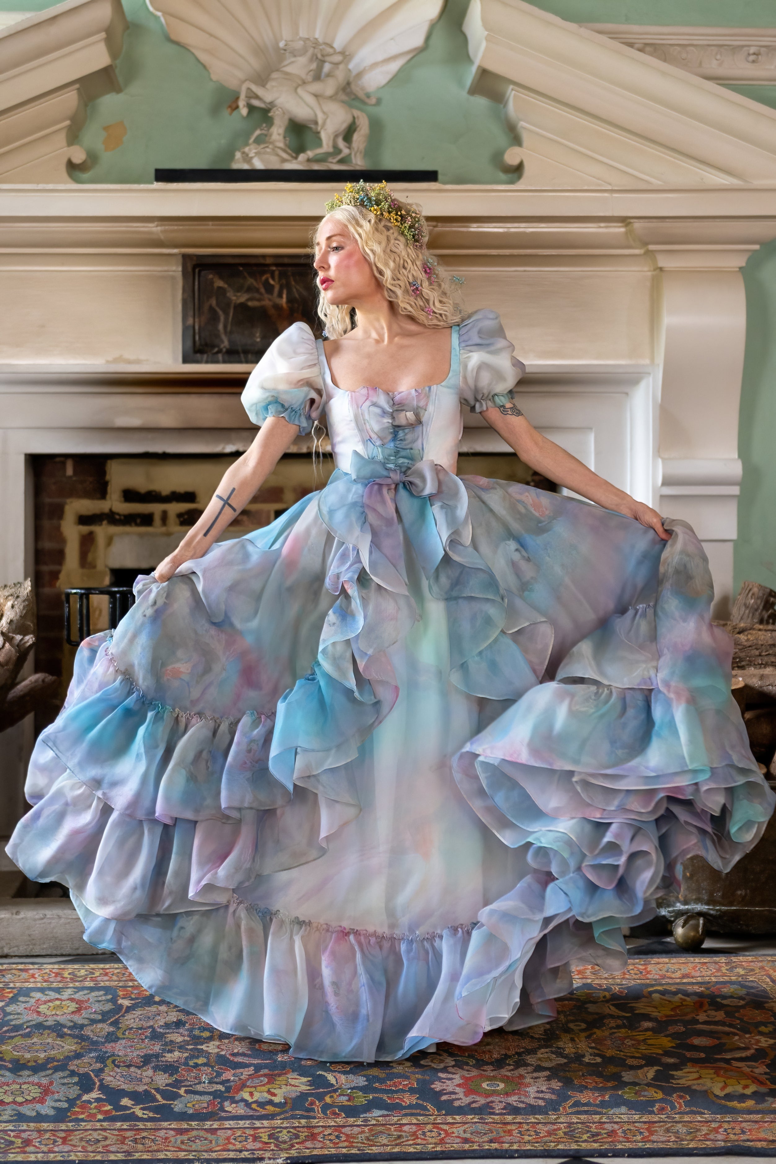 Pegasus Rising Antoinette Gown with Train