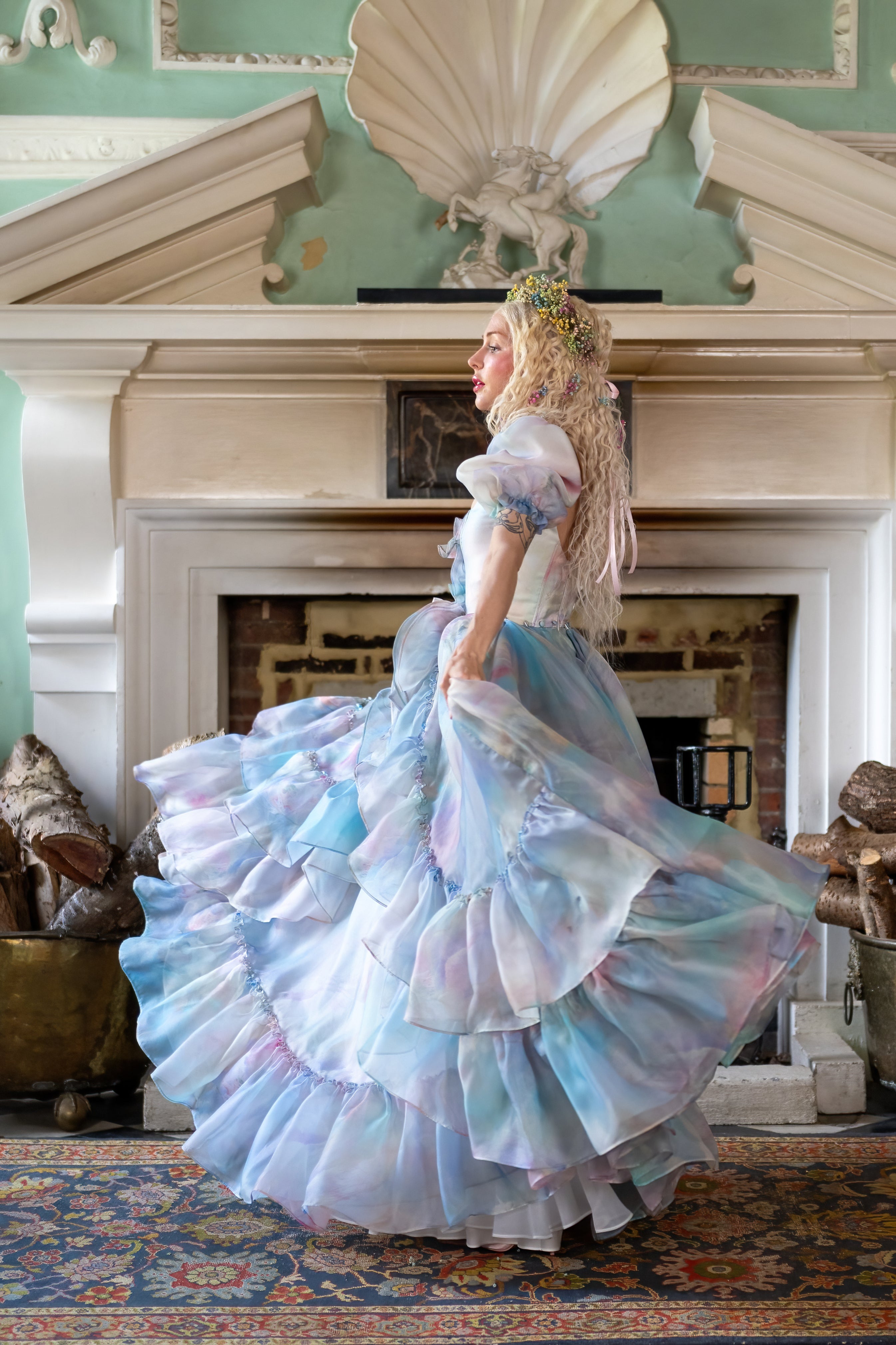 Pegasus Rising Antoinette Gown with Train