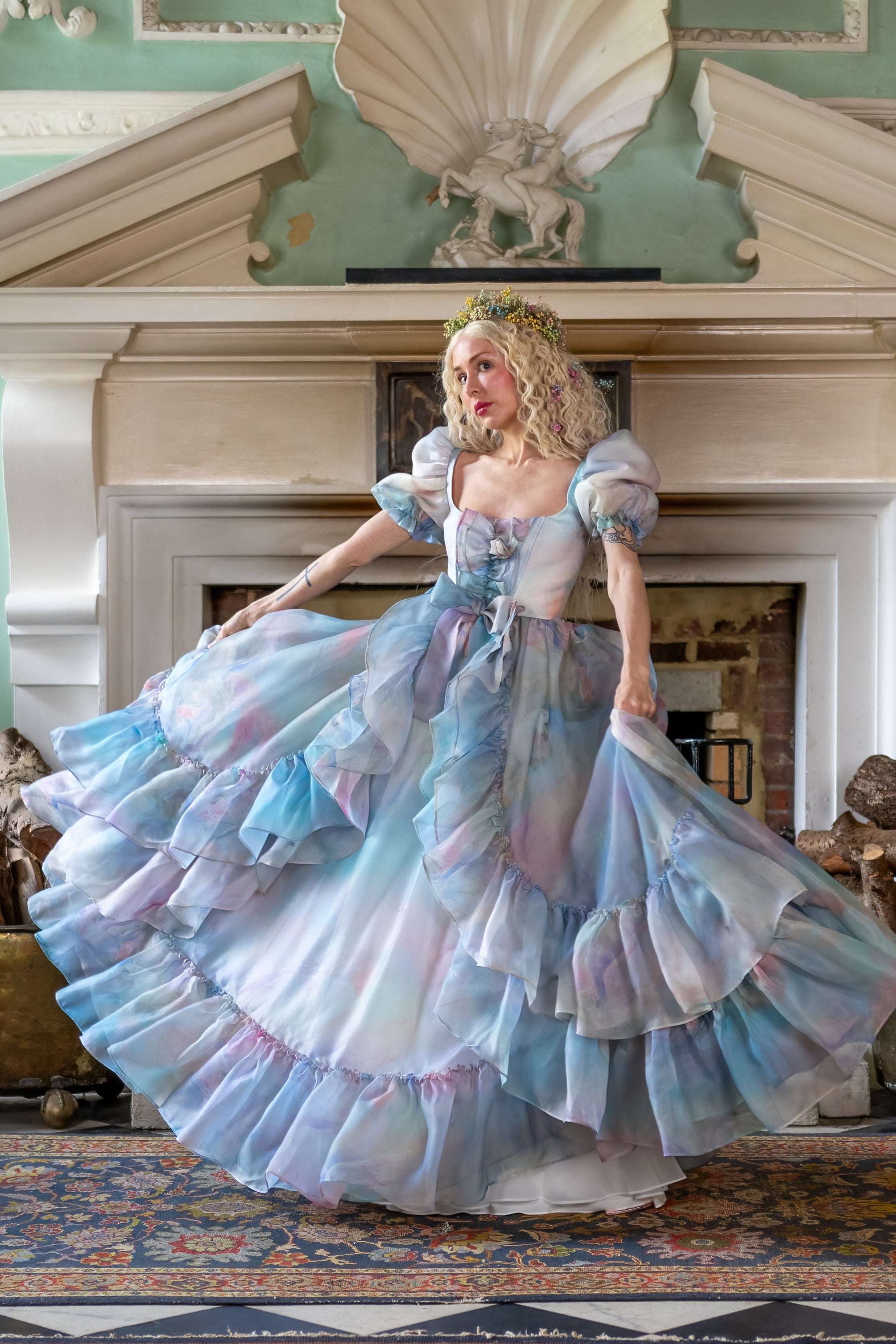 Pegasus Rising Antoinette Gown with Train