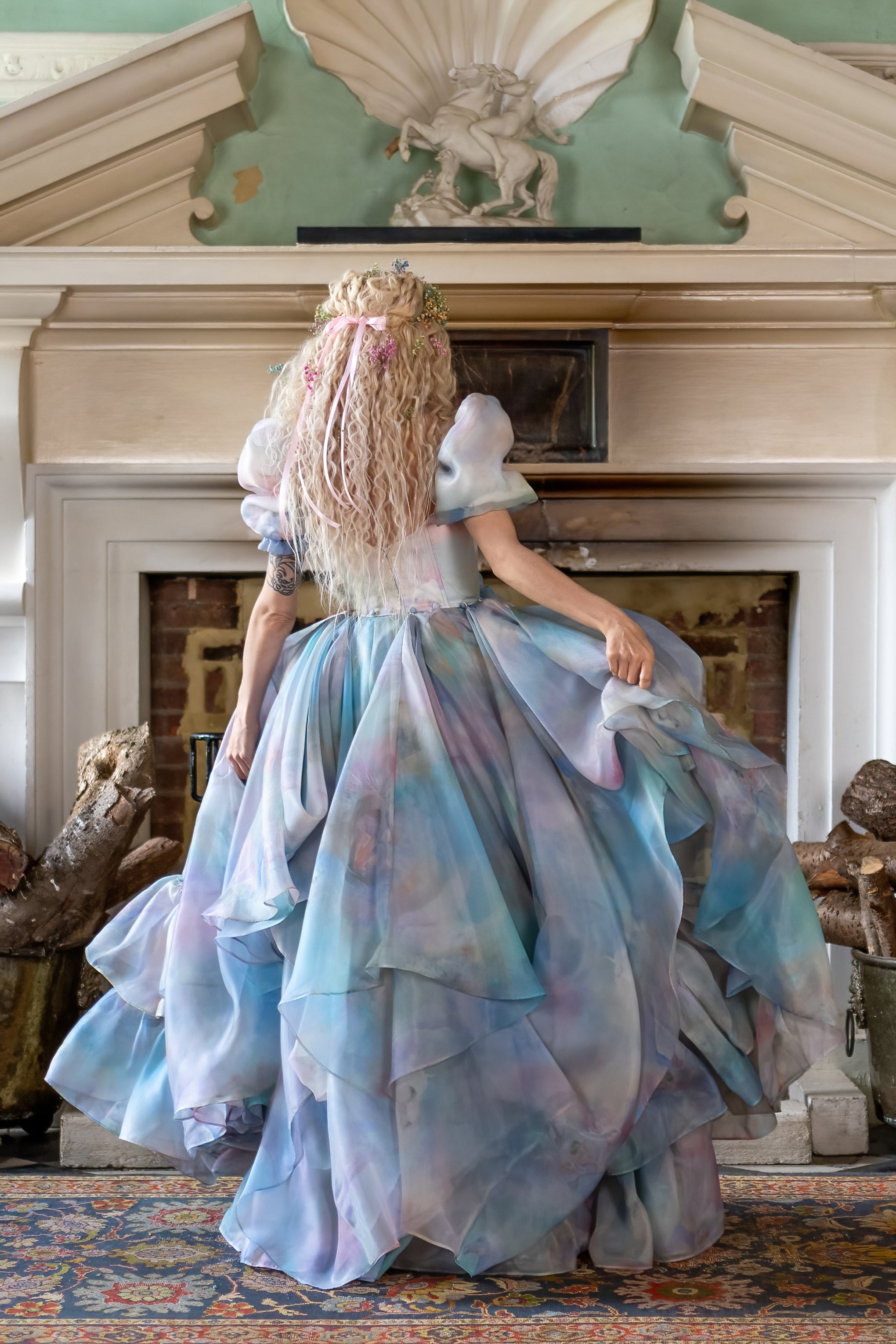 Pegasus Rising Antoinette Gown with Train