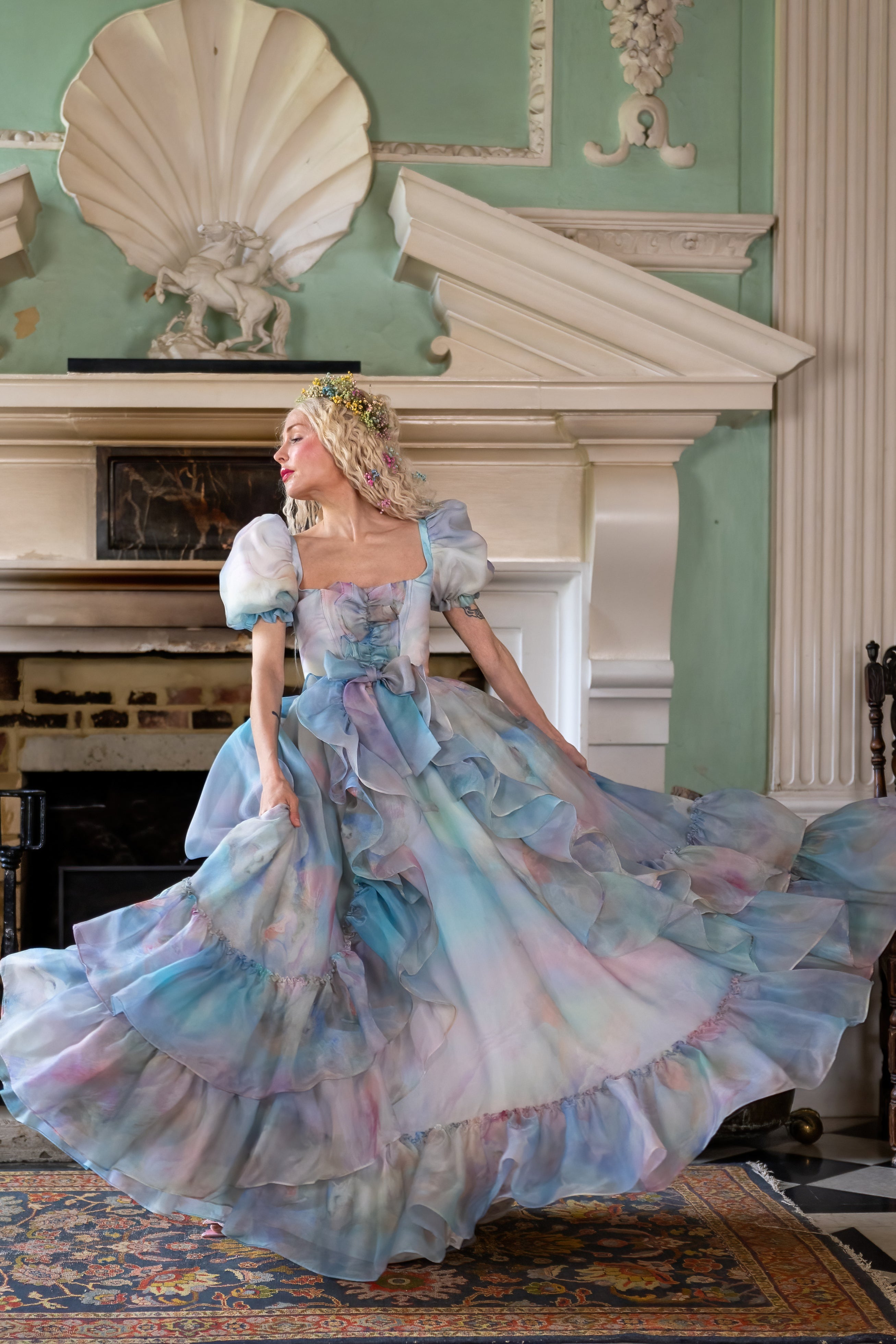 Pegasus Rising Antoinette Gown with Train