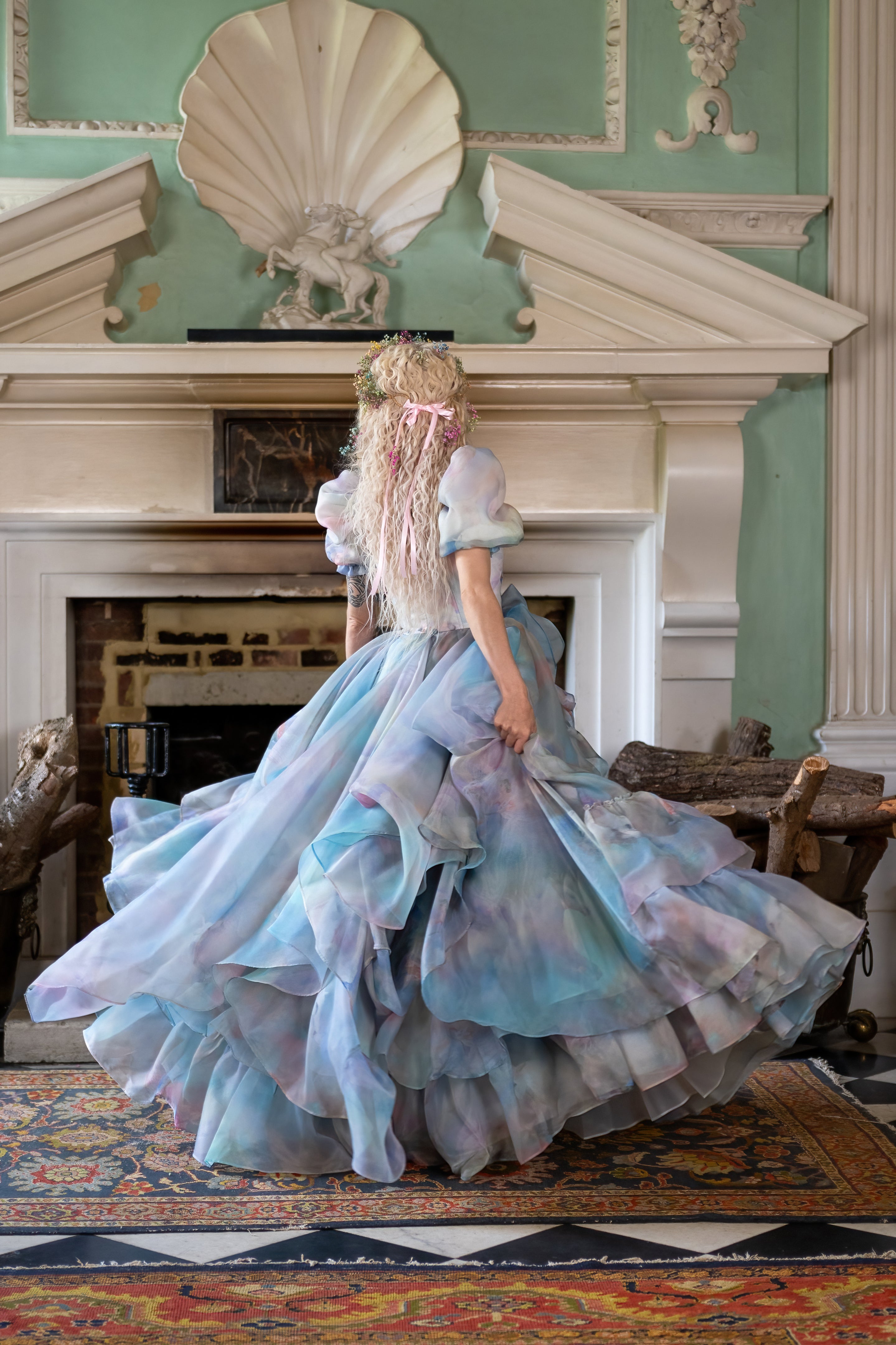 Pegasus Rising Antoinette Gown with Train