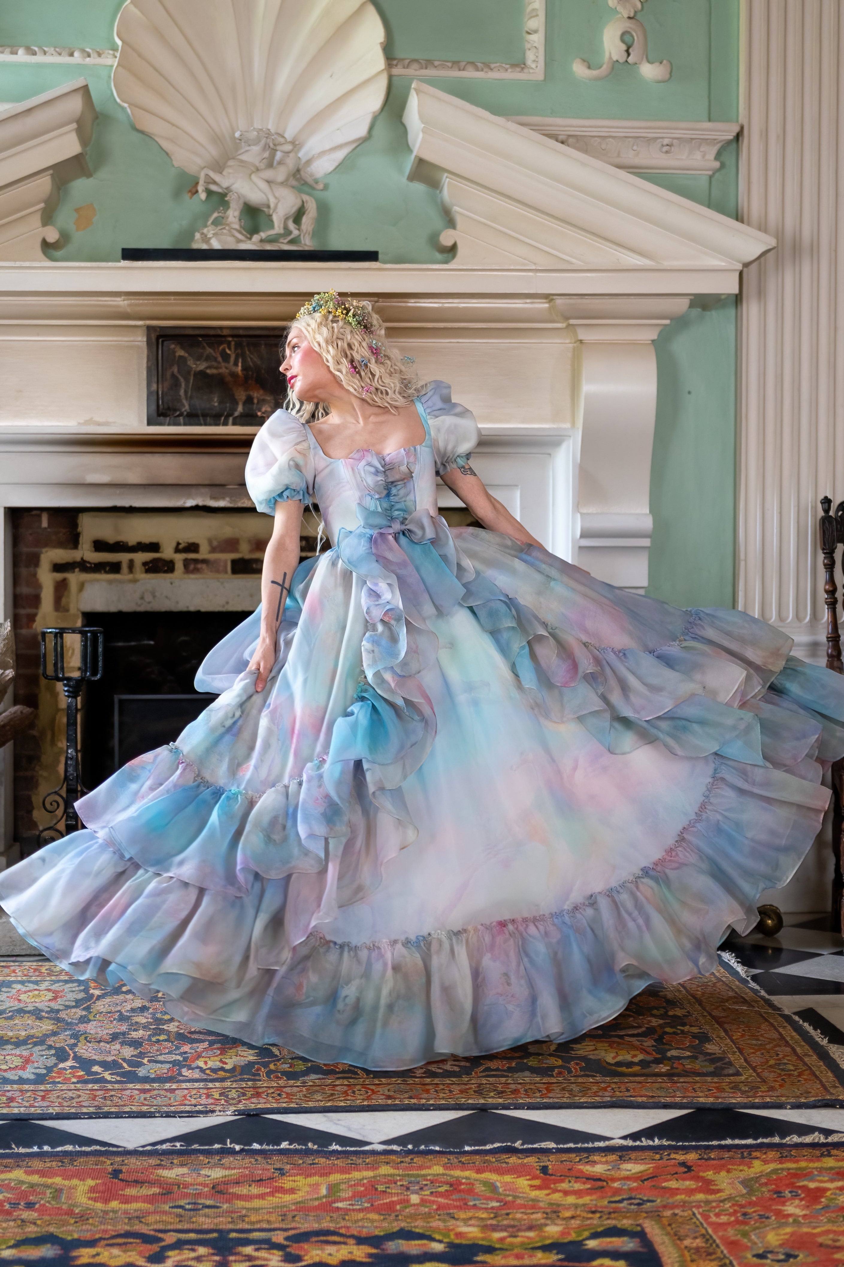 Pegasus Rising Antoinette Gown with Train