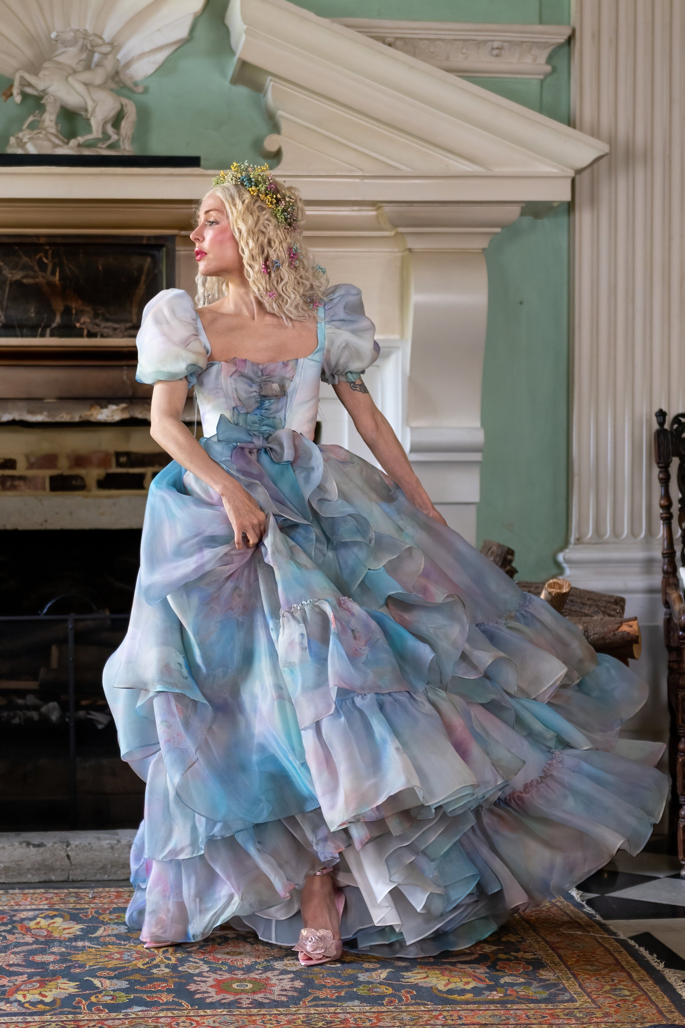 Pegasus Rising Antoinette Gown with Train
