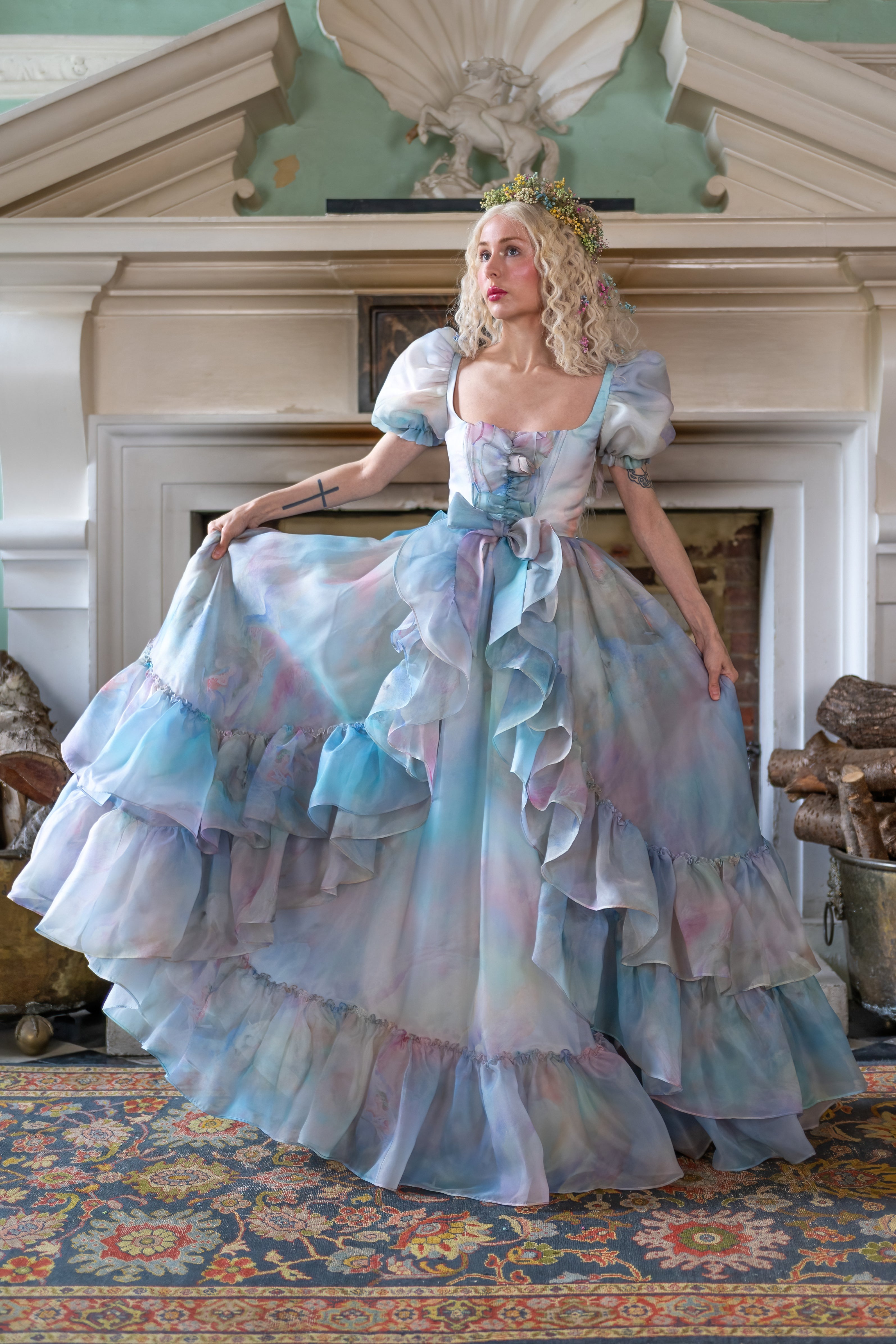 Pegasus Rising Antoinette Gown with Train