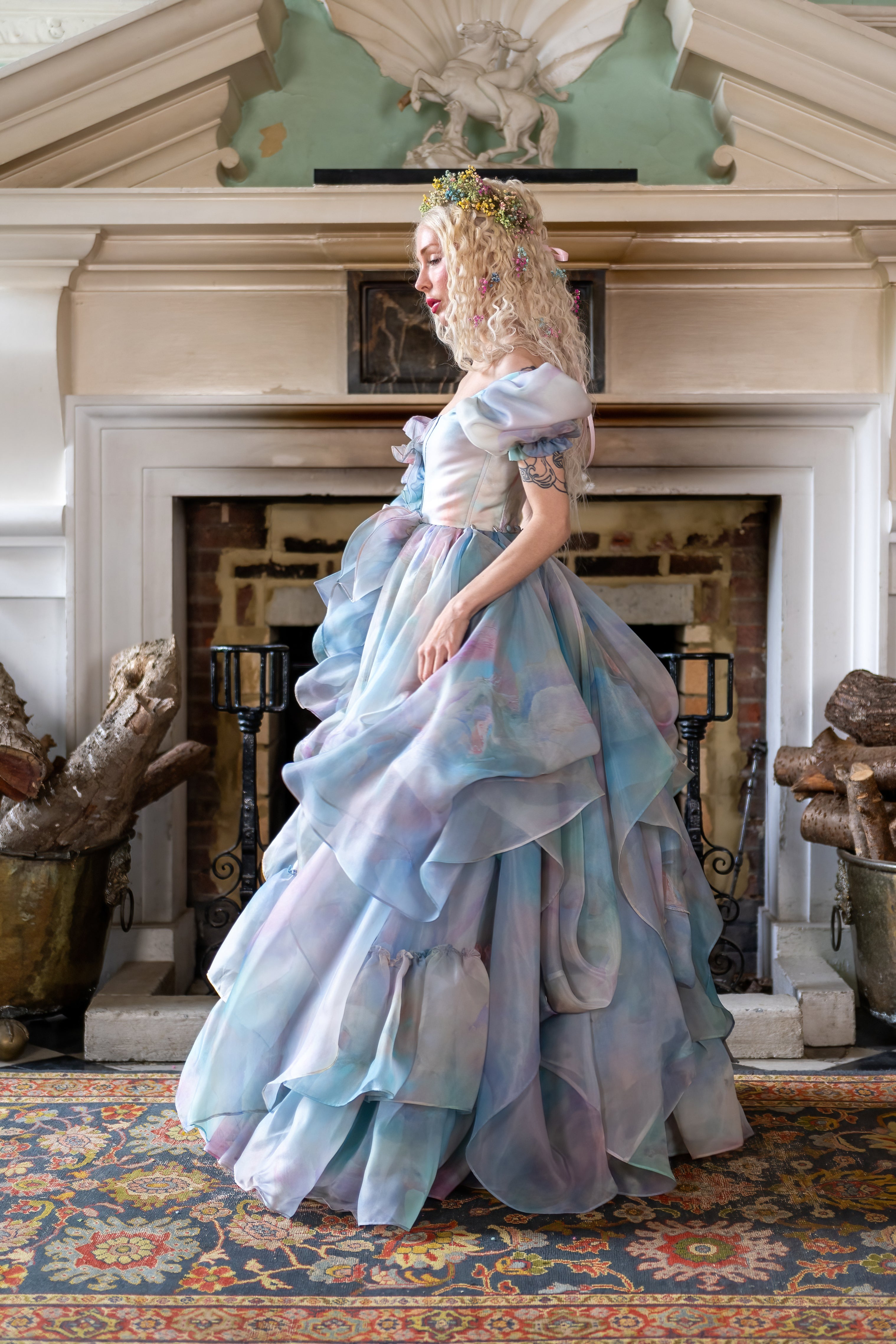 Pegasus Rising Antoinette Gown with Train