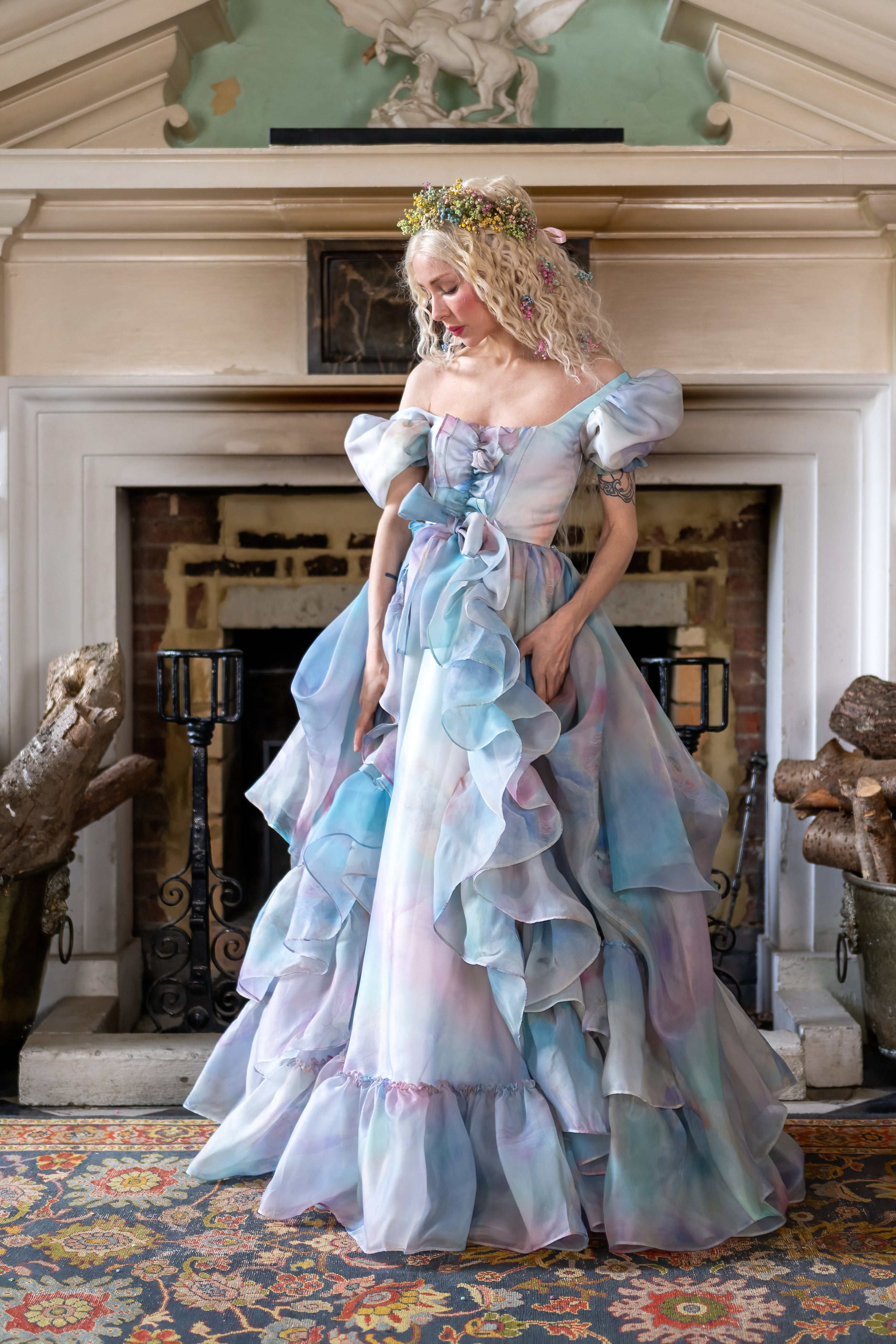 Pegasus Rising Antoinette Gown with Train