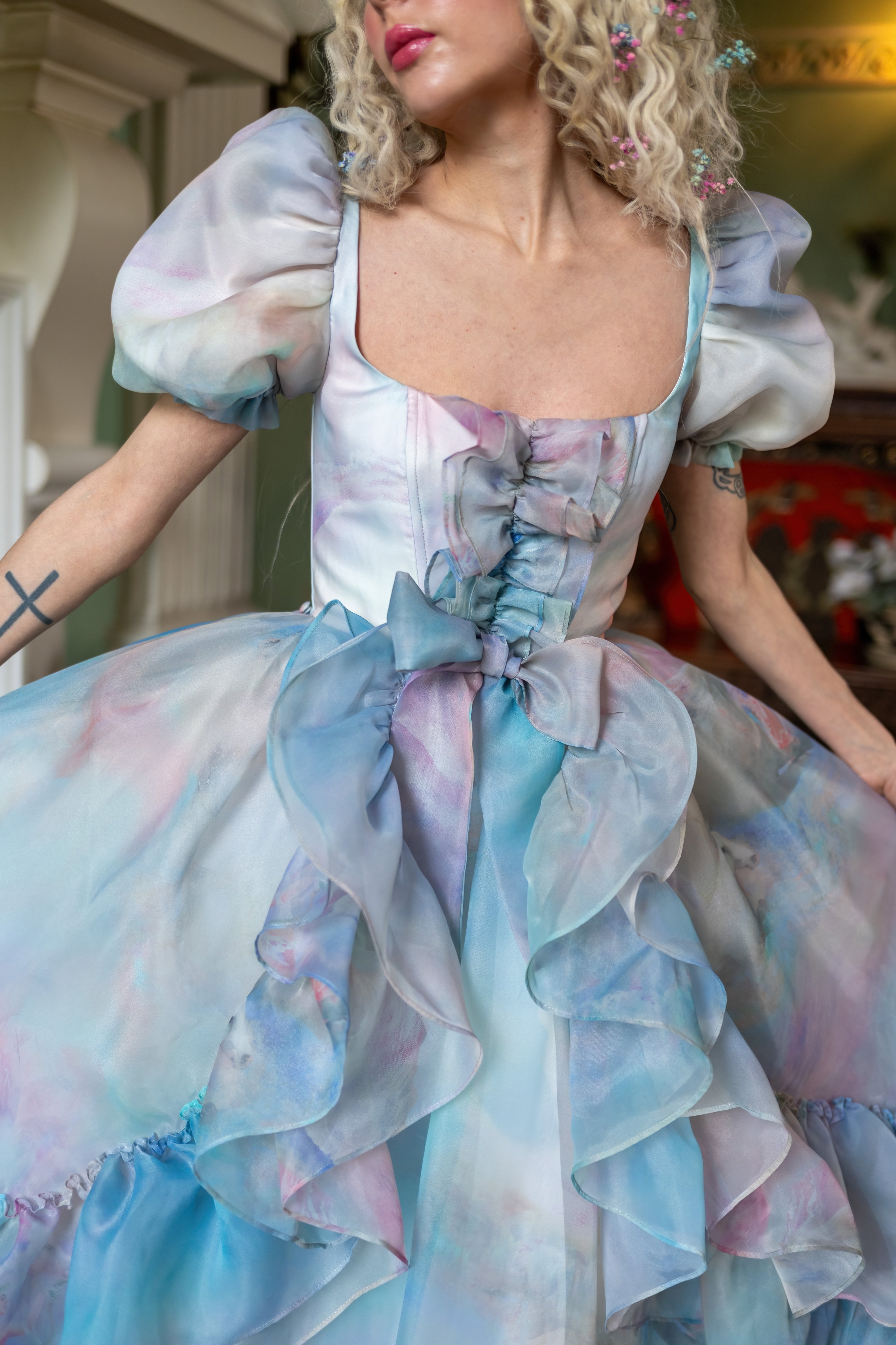 Pegasus Rising Antoinette Gown with Train