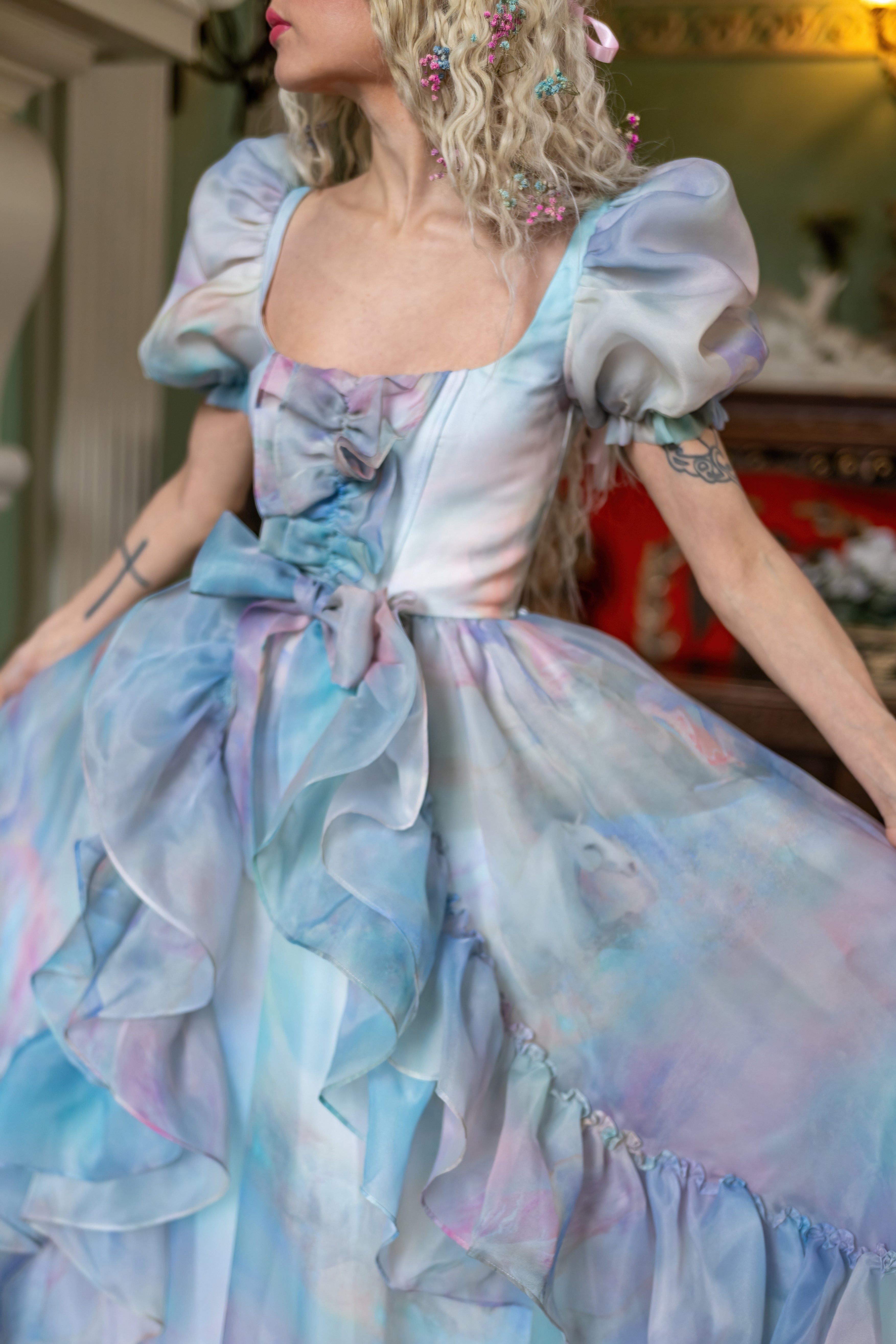 Pegasus Rising Antoinette Gown with Train