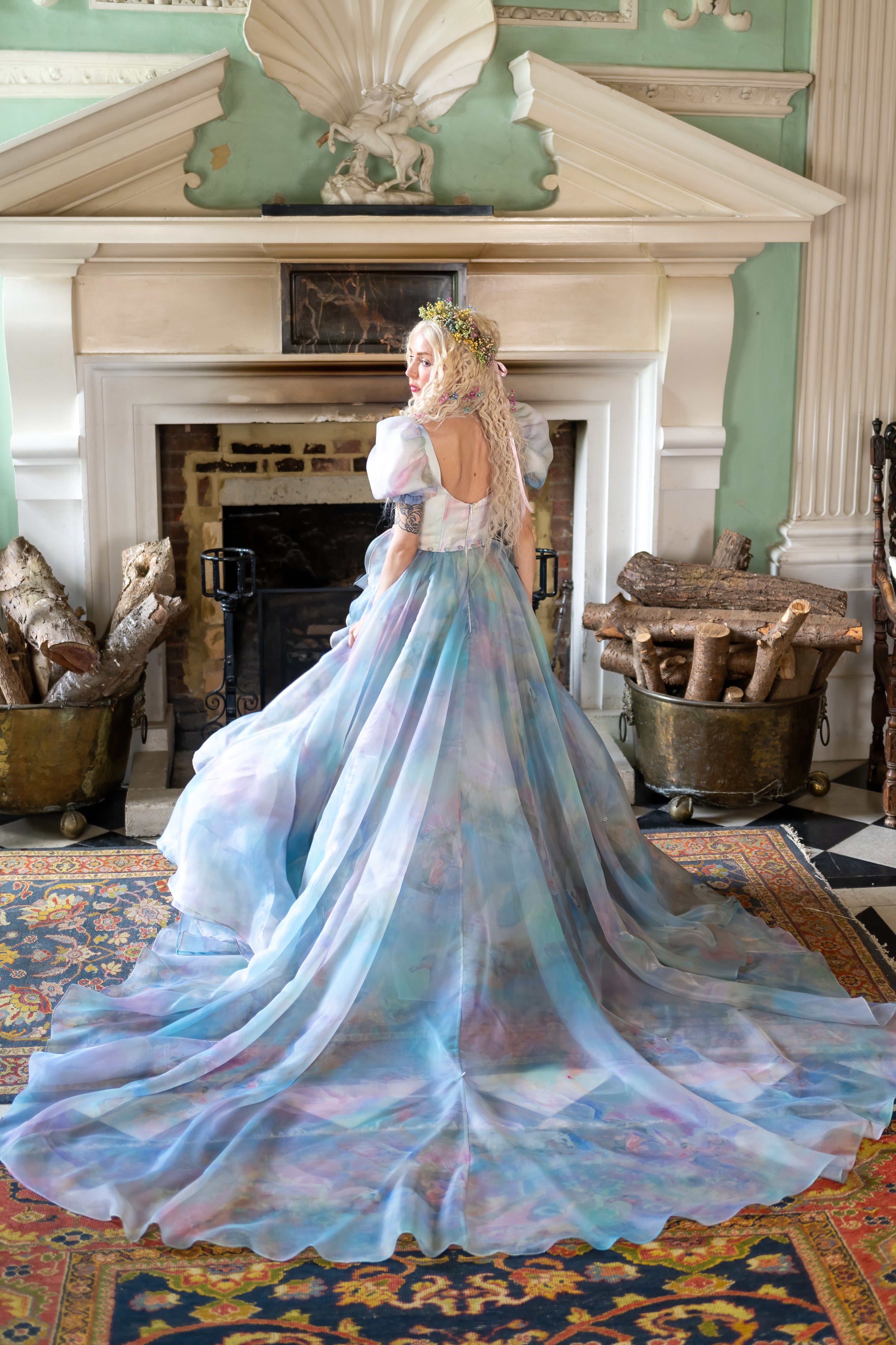 Pegasus Rising Antoinette Gown with Train