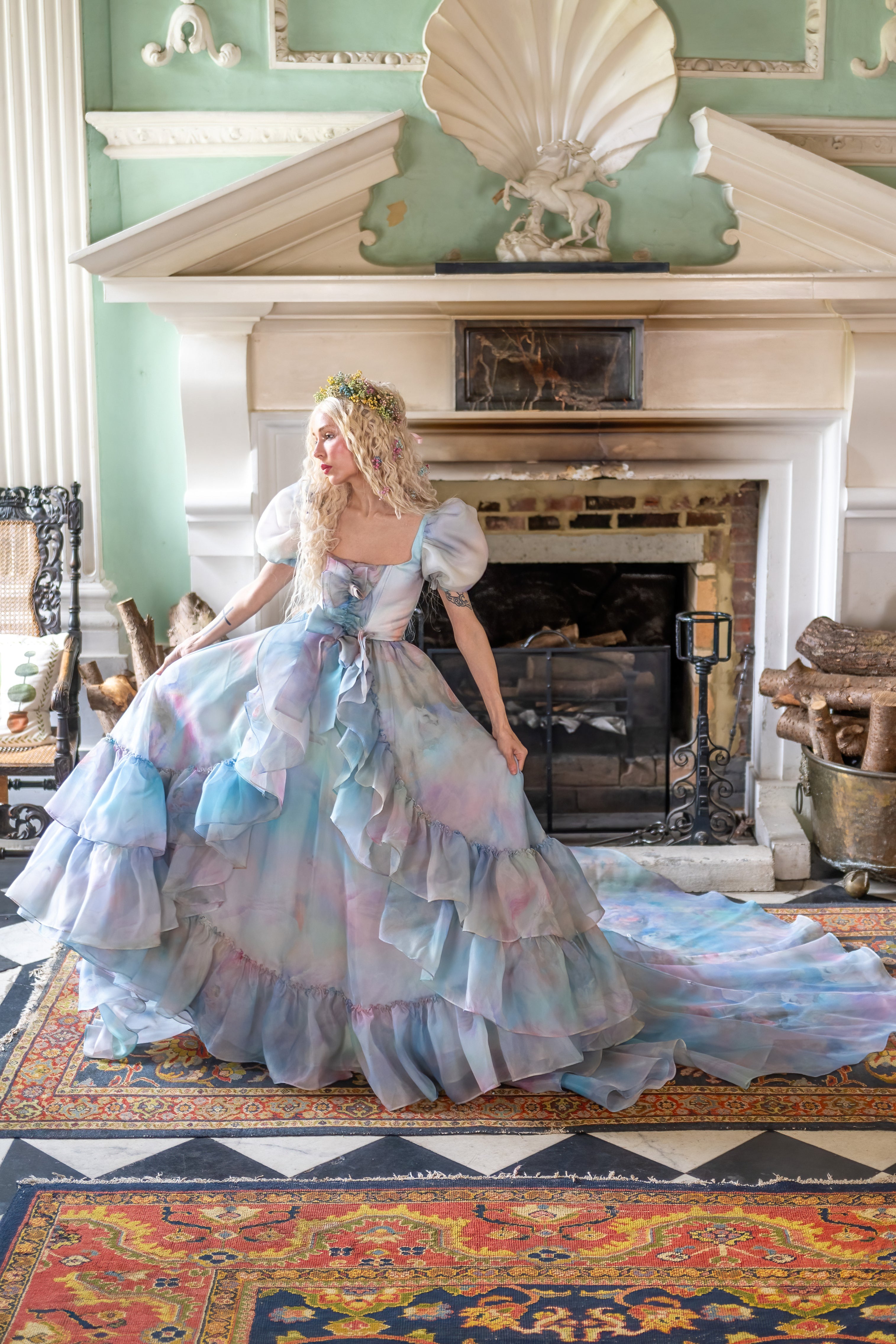 Pegasus Rising Antoinette Gown with Train