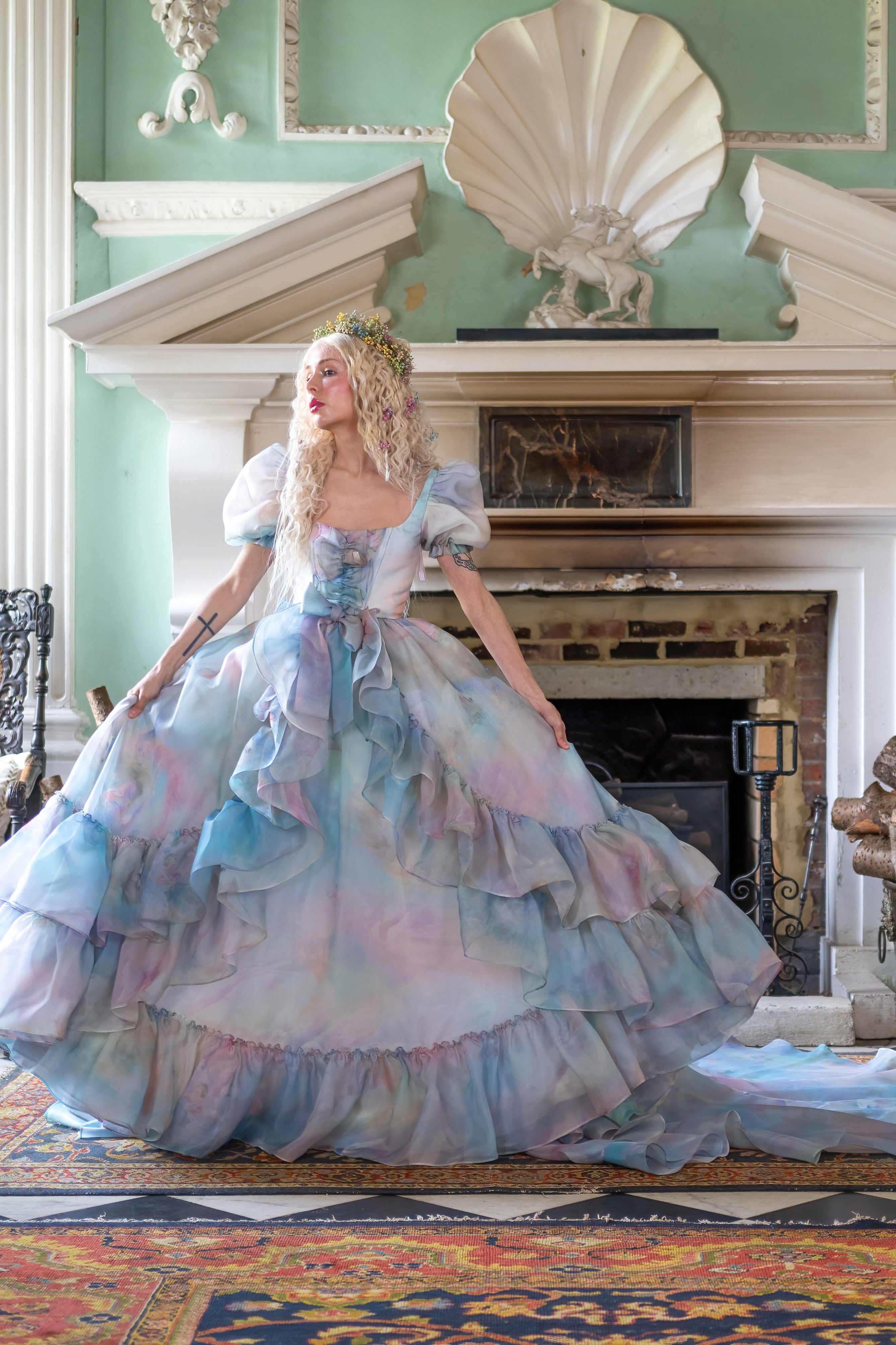 Pegasus Rising Antoinette Gown with Train