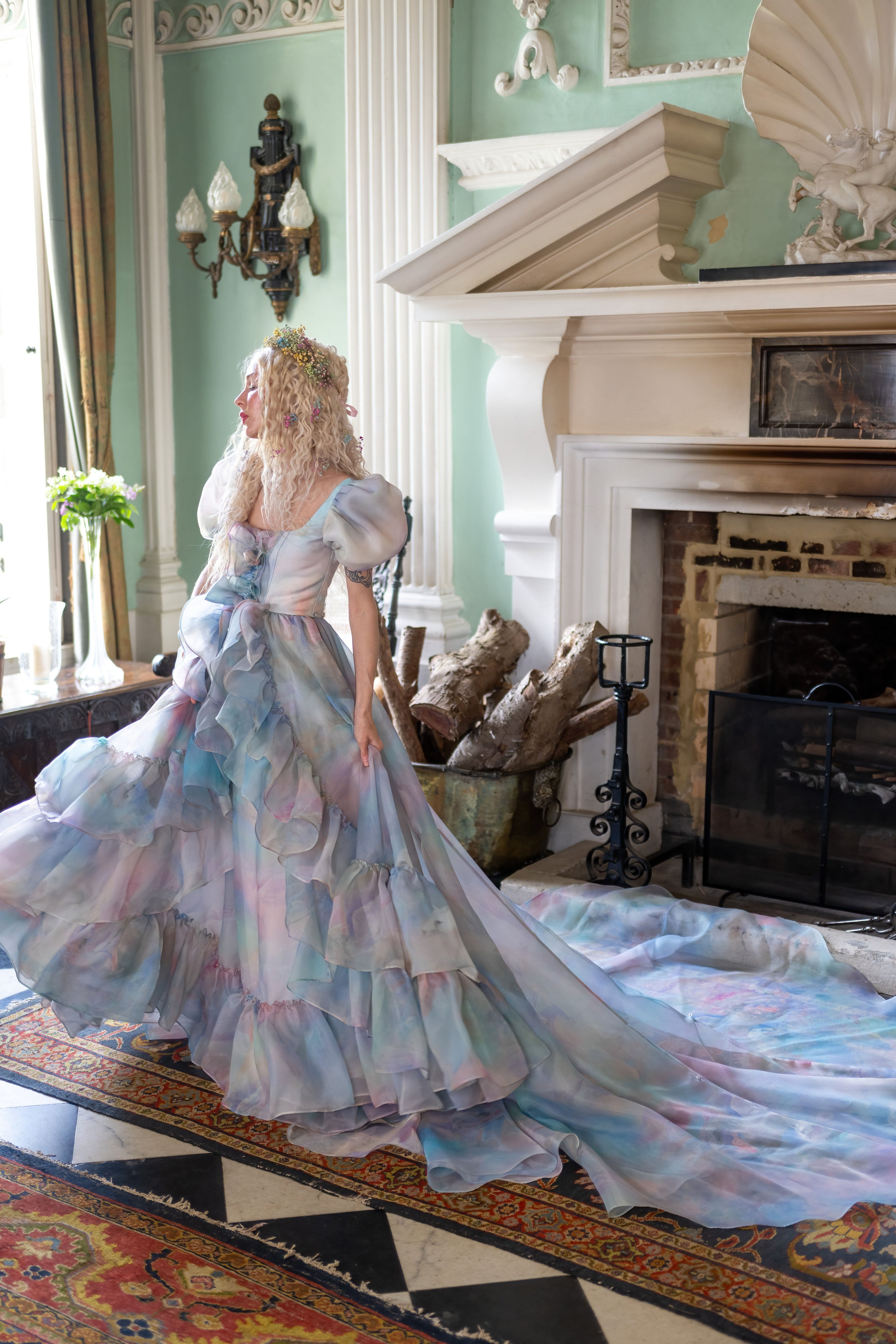 Pegasus Rising Antoinette Gown with Train