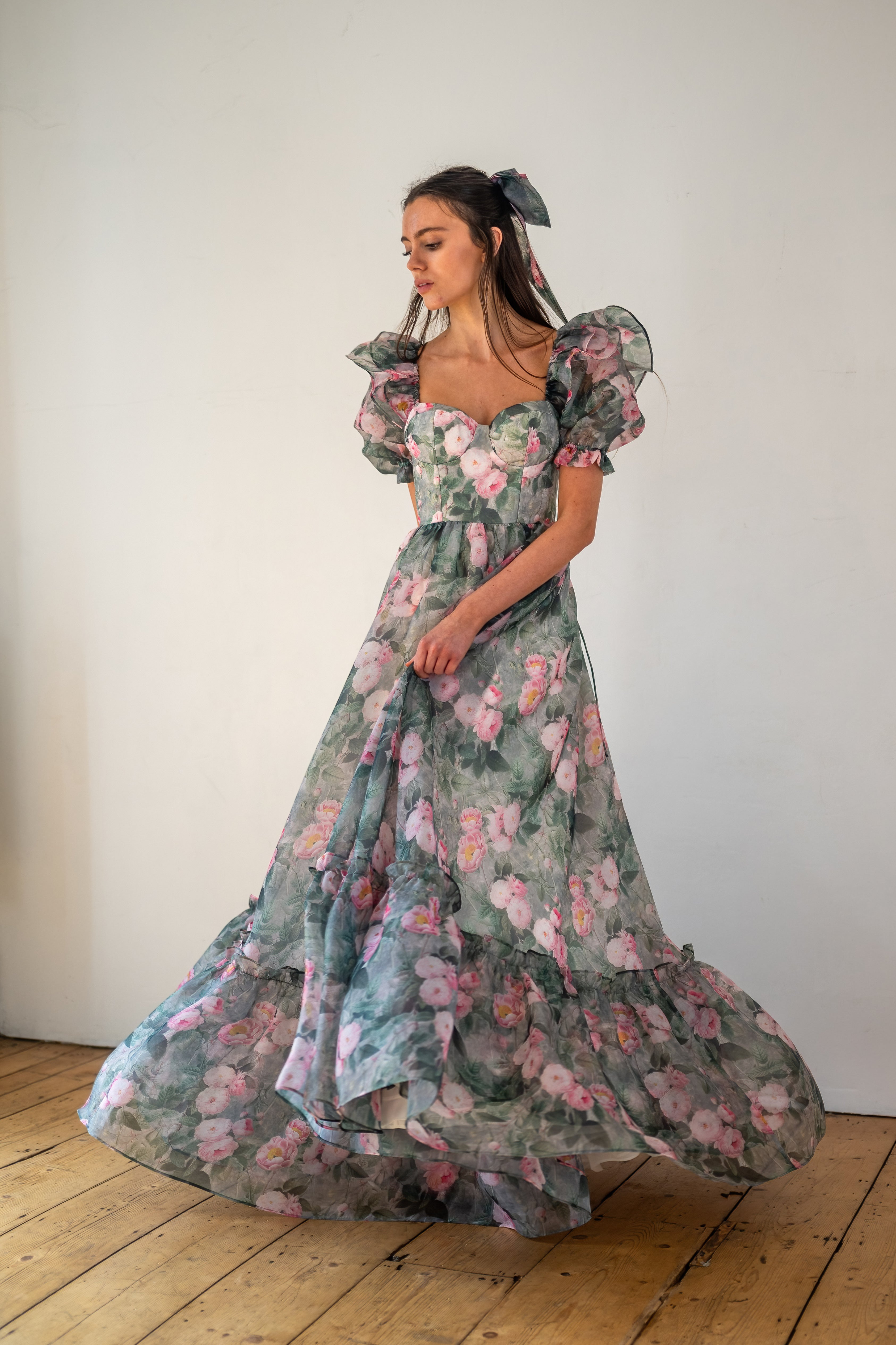 Peony Bouquet Sorority Gown