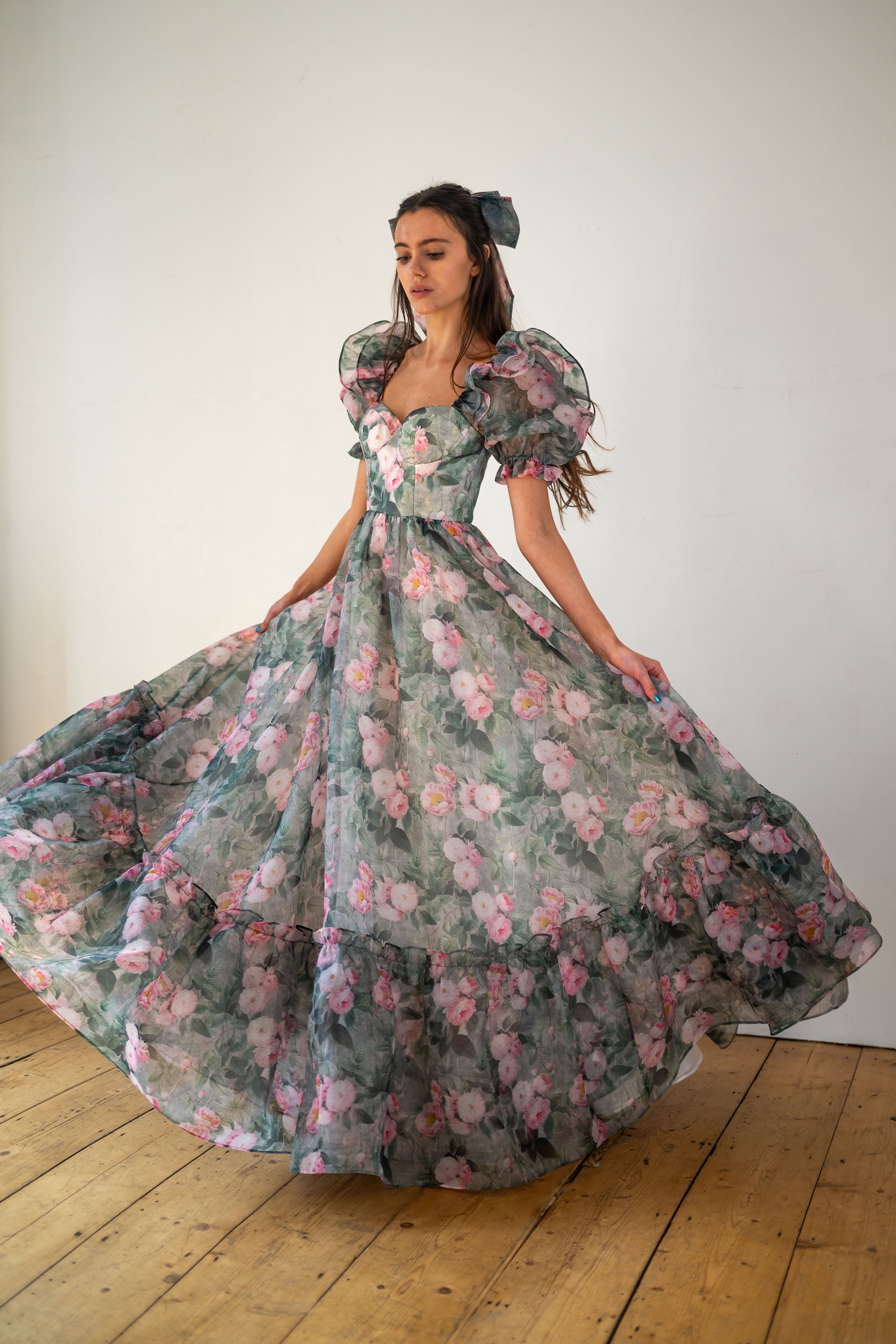 Peony Bouquet Sorority Gown